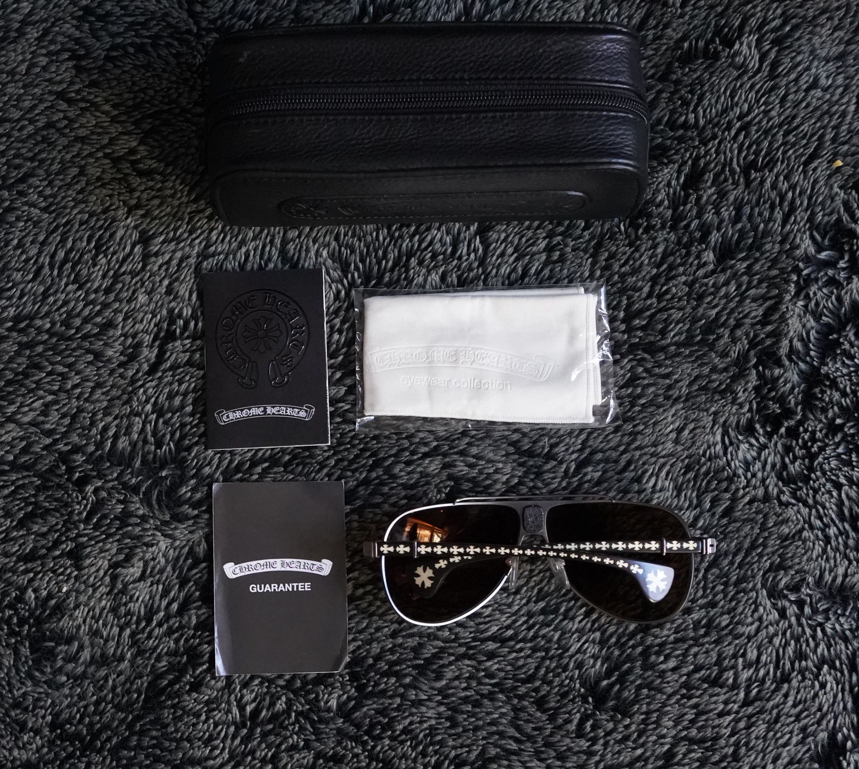 Chrome Hearts Chrome Hearts Double “D” 1 Aviator – Ebony & Ivory – Rare Size ONE SIZE - 3 Thumbnail