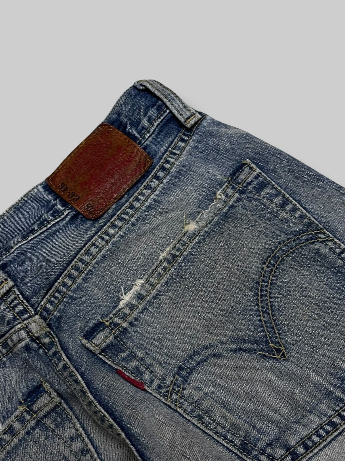 Levi's Vintage Clothing Vintage 1990s Designer Original Levis 502 Distressed Denim Size US 29 - 16 Thumbnail