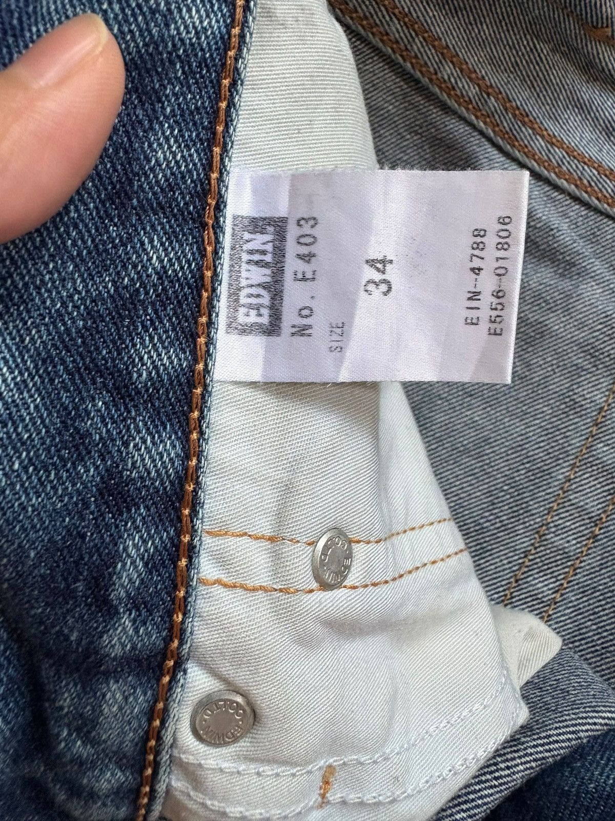 Edwin Vintage Edwin Mud Wash Distressed Ripped Loose Jeans Size US 34 / EU 50 - 10 Thumbnail