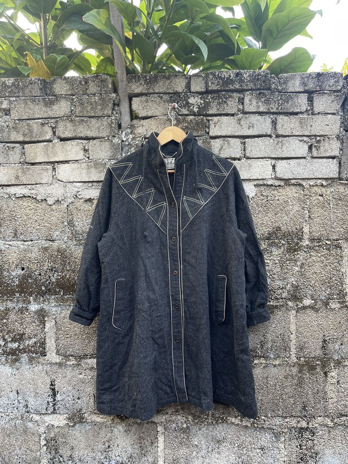 JAPANESE PERLE BON UEHARA WOOL LONG COAT JACKET