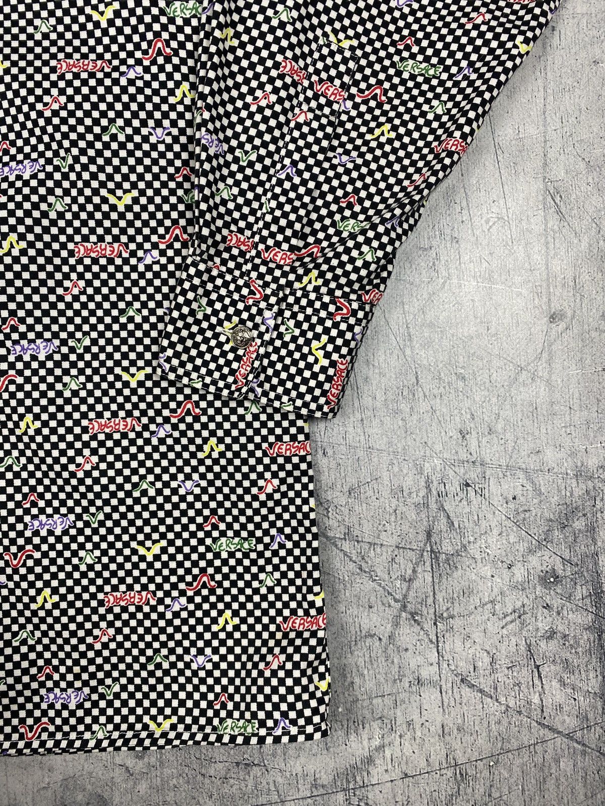 Versace Jeans Couture Versace Jeans Couture Checkerboard Medusa Button Up Shirt Size US M / EU 48-50 / 2 - 12 Thumbnail