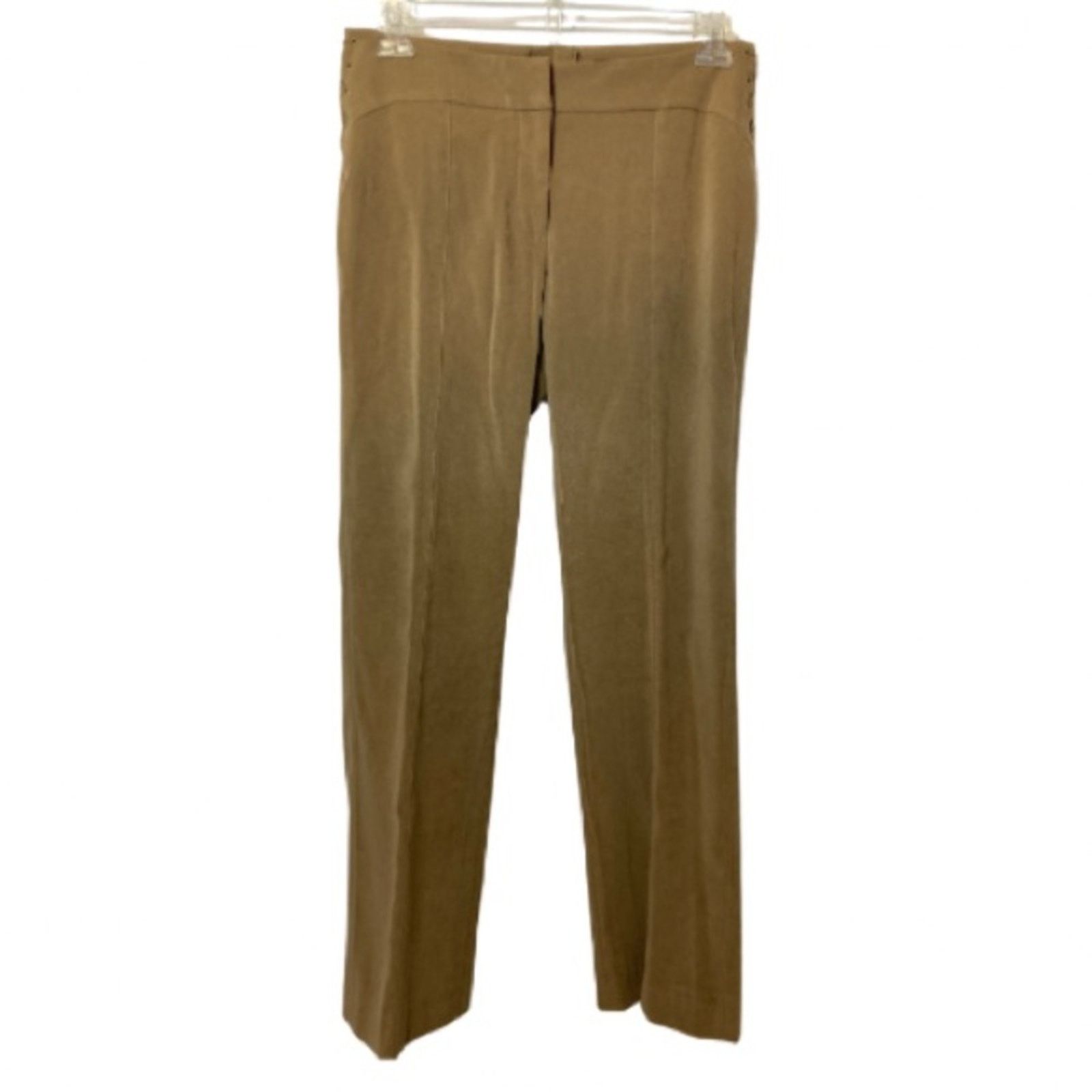 H&M H&M Hennes Faux Suede Tan Wide Leg Mid Rise Trousers Pants Size 34" / US 12 / IT 48 - 1 Thumbnail