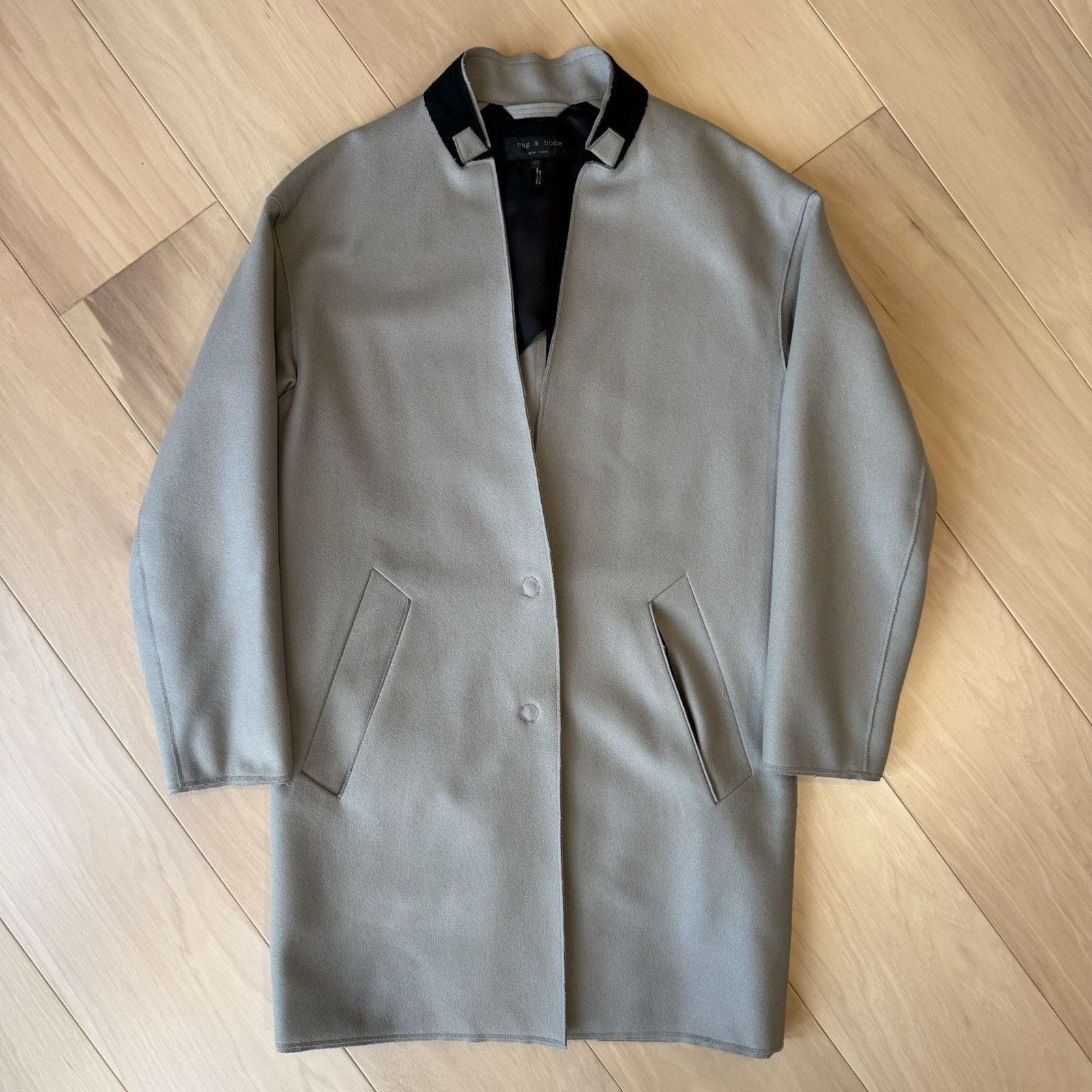 Rag & Bone Rag & Bone Clifton Coat Women's 00 Gray Wool Long Blazer Size XXS / US 00 / IT 34 - 2 Thumbnail
