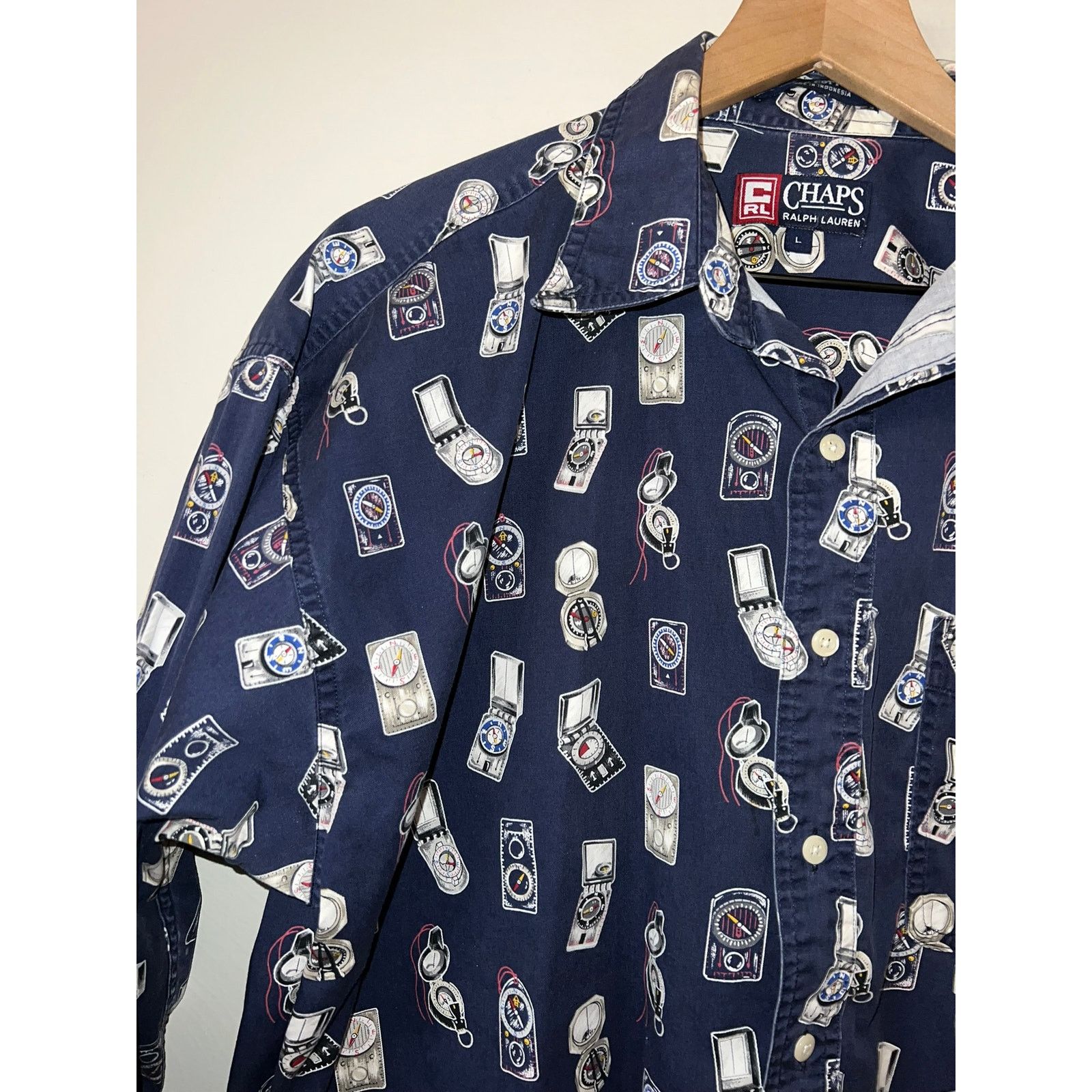 Ralph Lauren Chaps Ralph Lauren Boating Button Up Shirt Sail Devices Blue Size US L / EU 52-54 / 3 - 6 Thumbnail