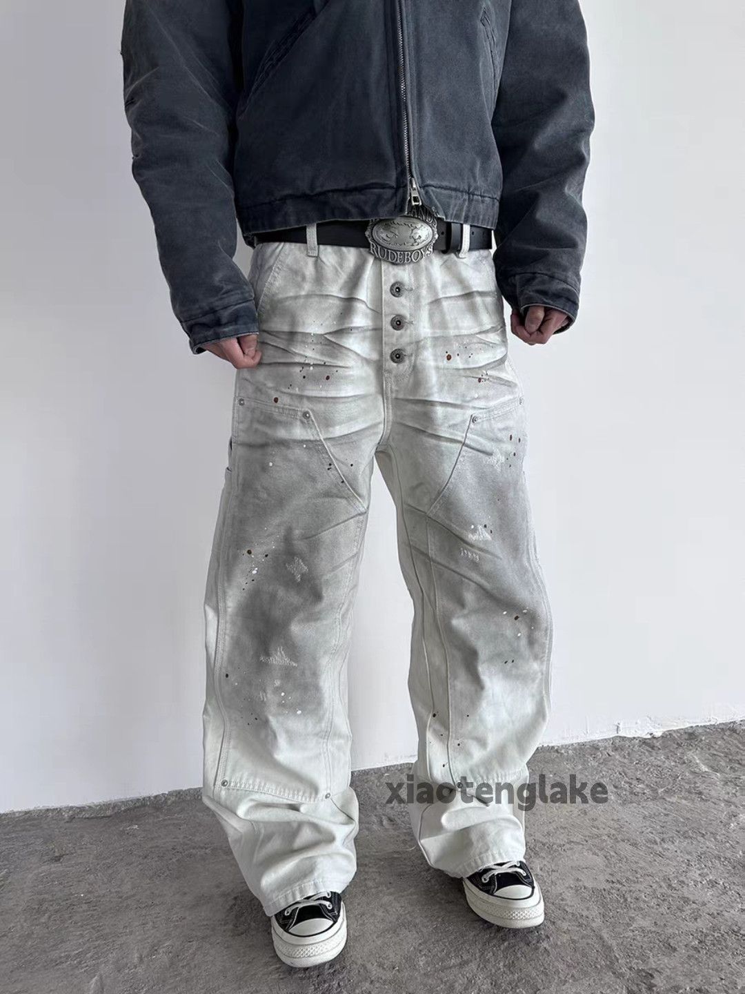 Vintage xtl vintage washed faded loose baggy carpenter pants Size US 30 / EU 46 - 7 Thumbnail