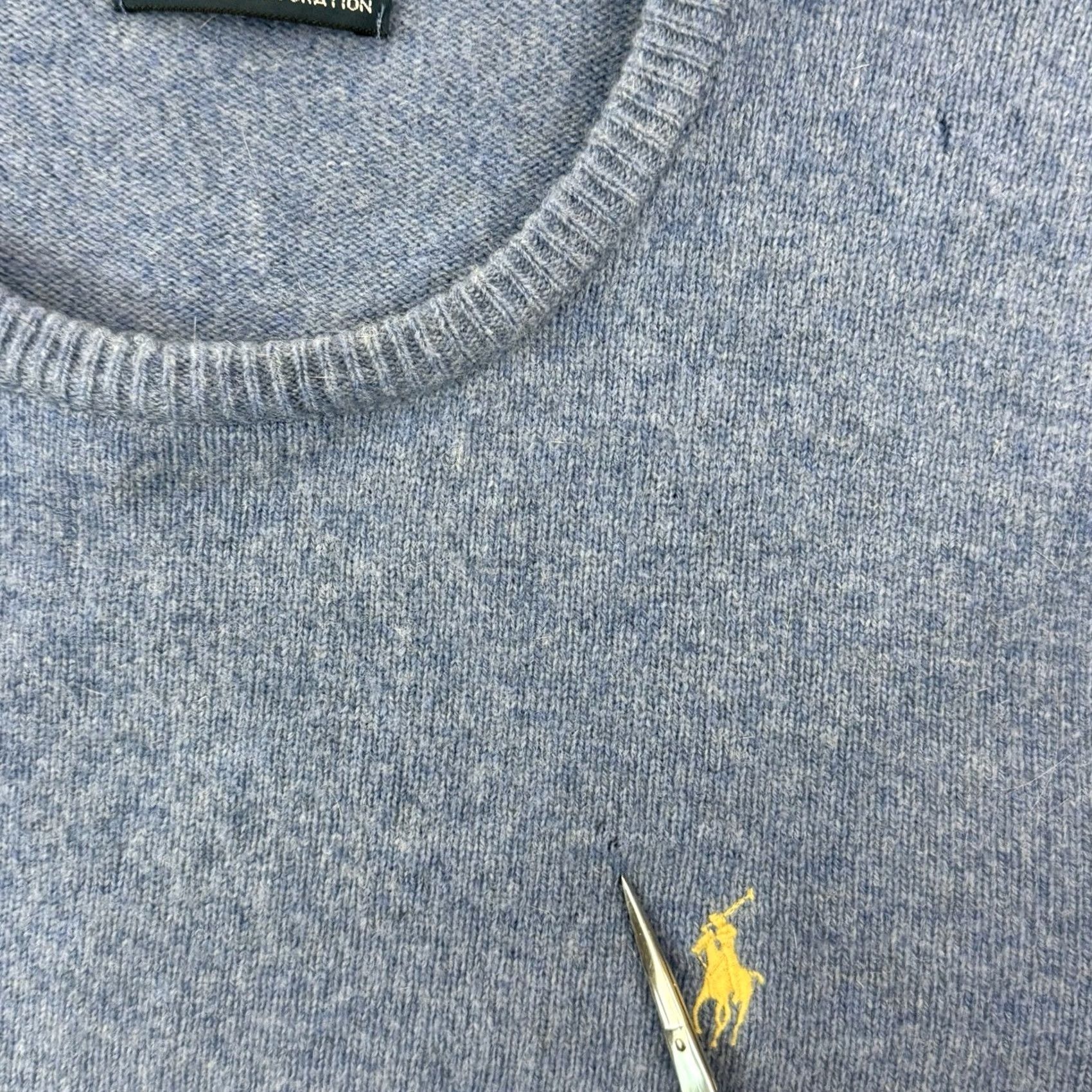 Polo Ralph Lauren Polo Ralph Lauren Sweater Mens XL Blue Lambswool Crewneck Long Sleeve Preppy Size US XL / EU 56 / 4 - 6 Thumbnail