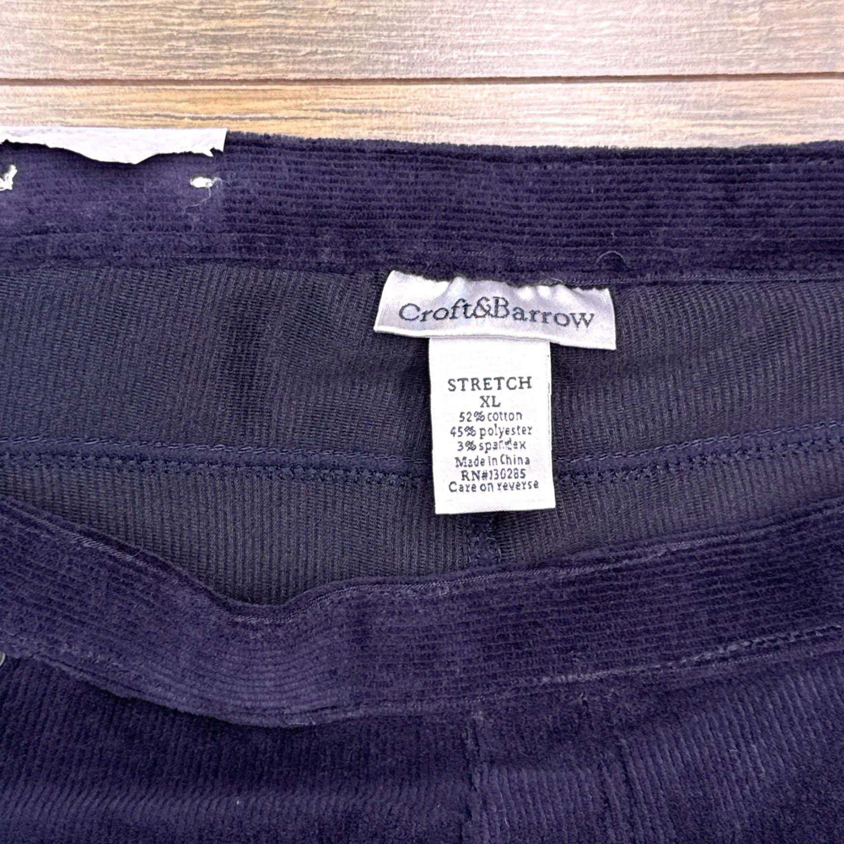 Croft & Barrow Croft Barrow Corduroy Legging Womens XL Navy Stretch Comfort Waist New Size 40" / US 18 - 4 Thumbnail