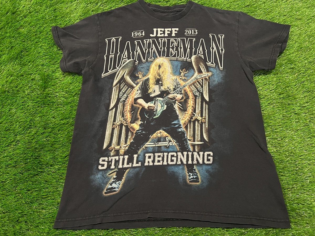 Band Tees × Vintage Rare Slayer Jeff Hannemen Still Reigning RIP Promo Shirt Size US S / EU 44-46 / 1 - 1 Thumbnail
