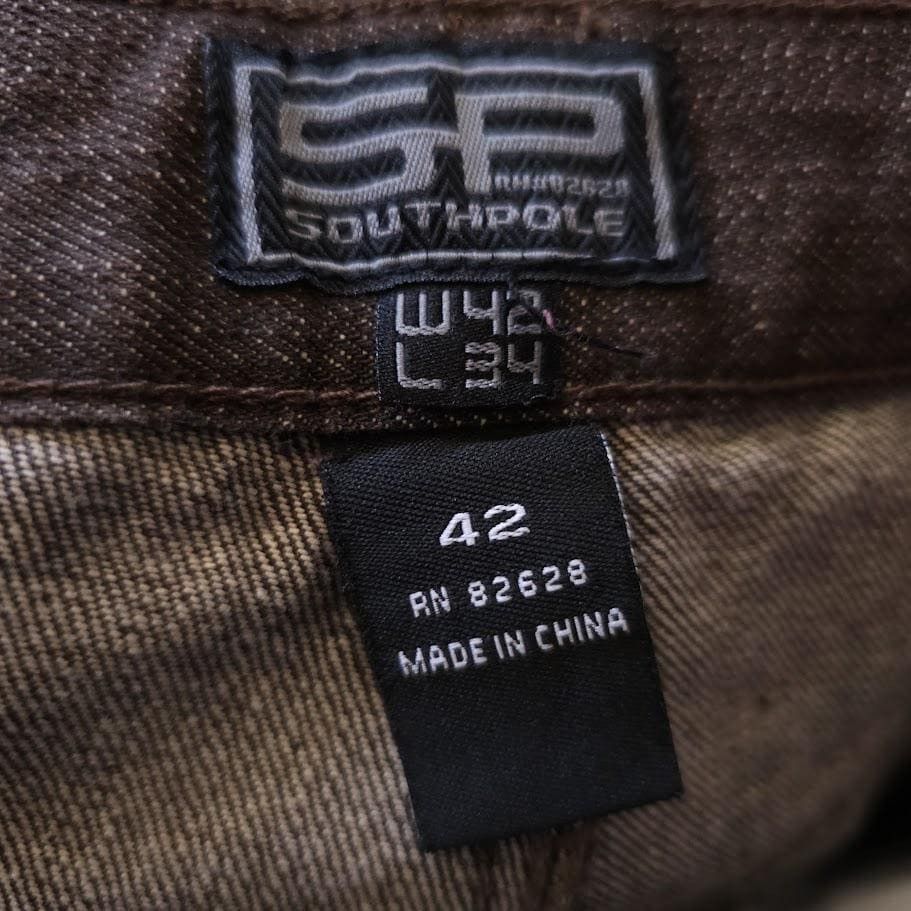Vintage Vintage Southpole Jeans Mens Size 42x32 Brown Y2K Wide Leg Size US 42 / EU 58 - 6 Thumbnail