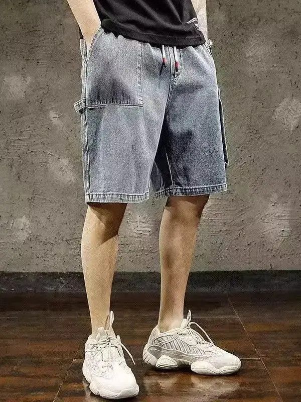 Japanese Brand Retro pocket loose denim shorts Size US 32 / EU 48 - 2 Thumbnail