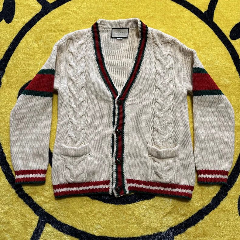 Gucci Gucci V-Neck Wool Cardigan with Pockets-dmc Size US XS / EU 42 / 0 - 1 Thumbnail