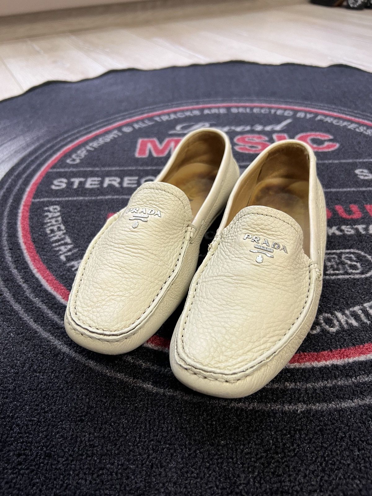 Prada × Vintage Vintage PRADA Logo Moccasin Loafers y2k Size US 8 / IT 38 - 2 Thumbnail