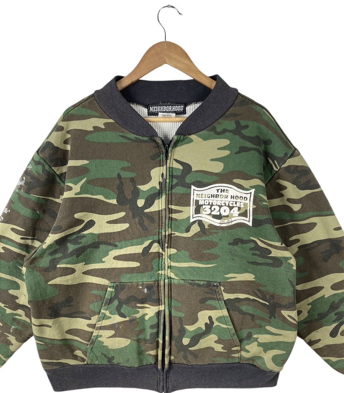 Japanese Brand × Neighborhood Neighborhood Technical Apparel 3204 NBHD Army Bomber Sweater Size US L / EU 52-54 / 3 - 4 Thumbnail