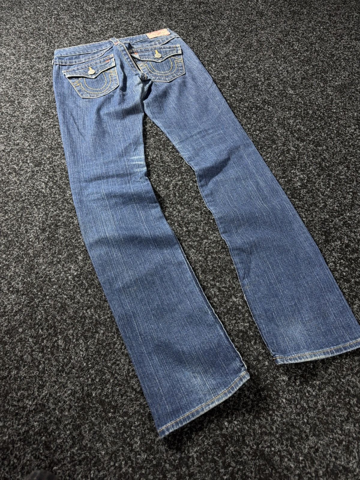 True Religion 00s True Religion USA Dirty Distressed Y2K Bootcut Jeans USA Size 25" / US 0 / IT 36 - 15 Thumbnail