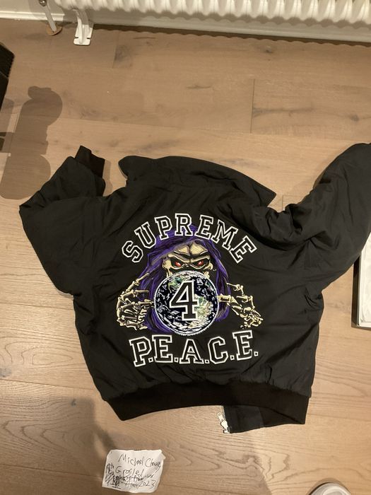 Supreme Supreme Peace Embroidered Work jacket black | Grailed