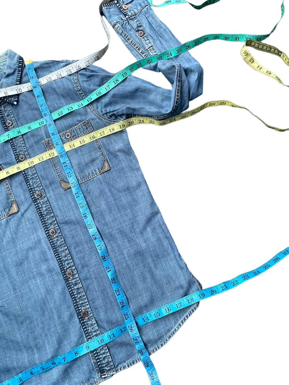 Japanese Brand Unknown Brand Custom Chambary Shirt Size US S / EU 44-46 / 1 - 8 Thumbnail