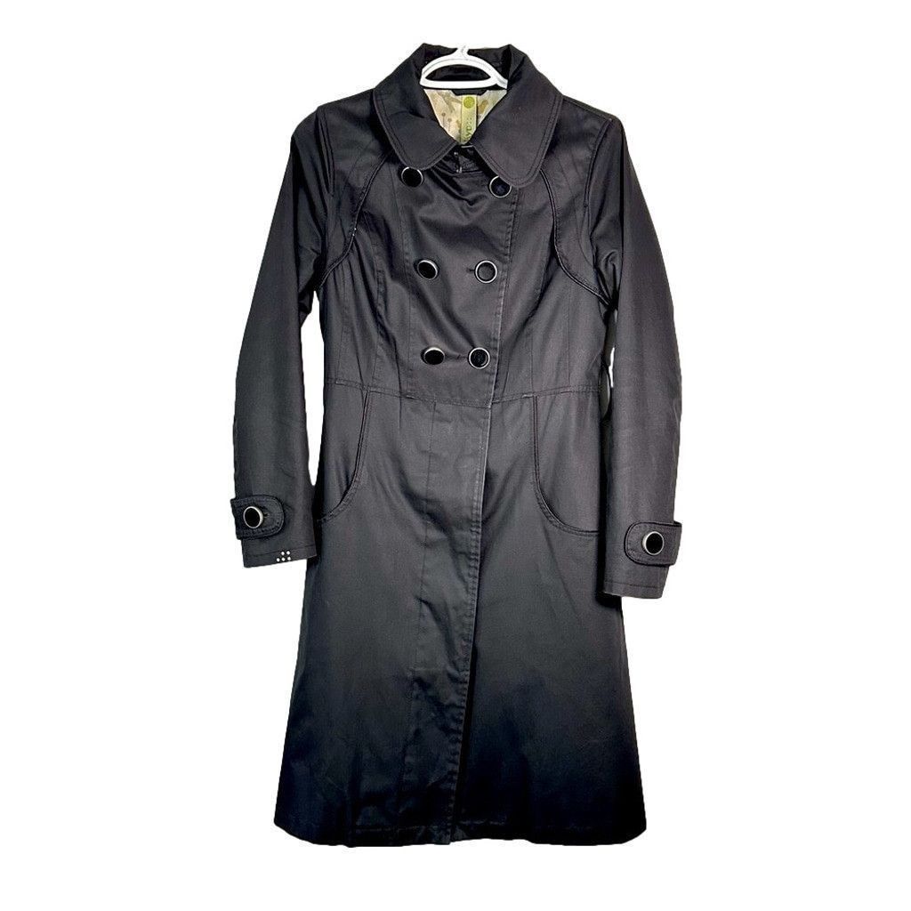 Soia & Kyo Soia&Kyo Mid Length Double Breasted Trench Coat Black Small Size S / US 4 / IT 40 - 1 Thumbnail
