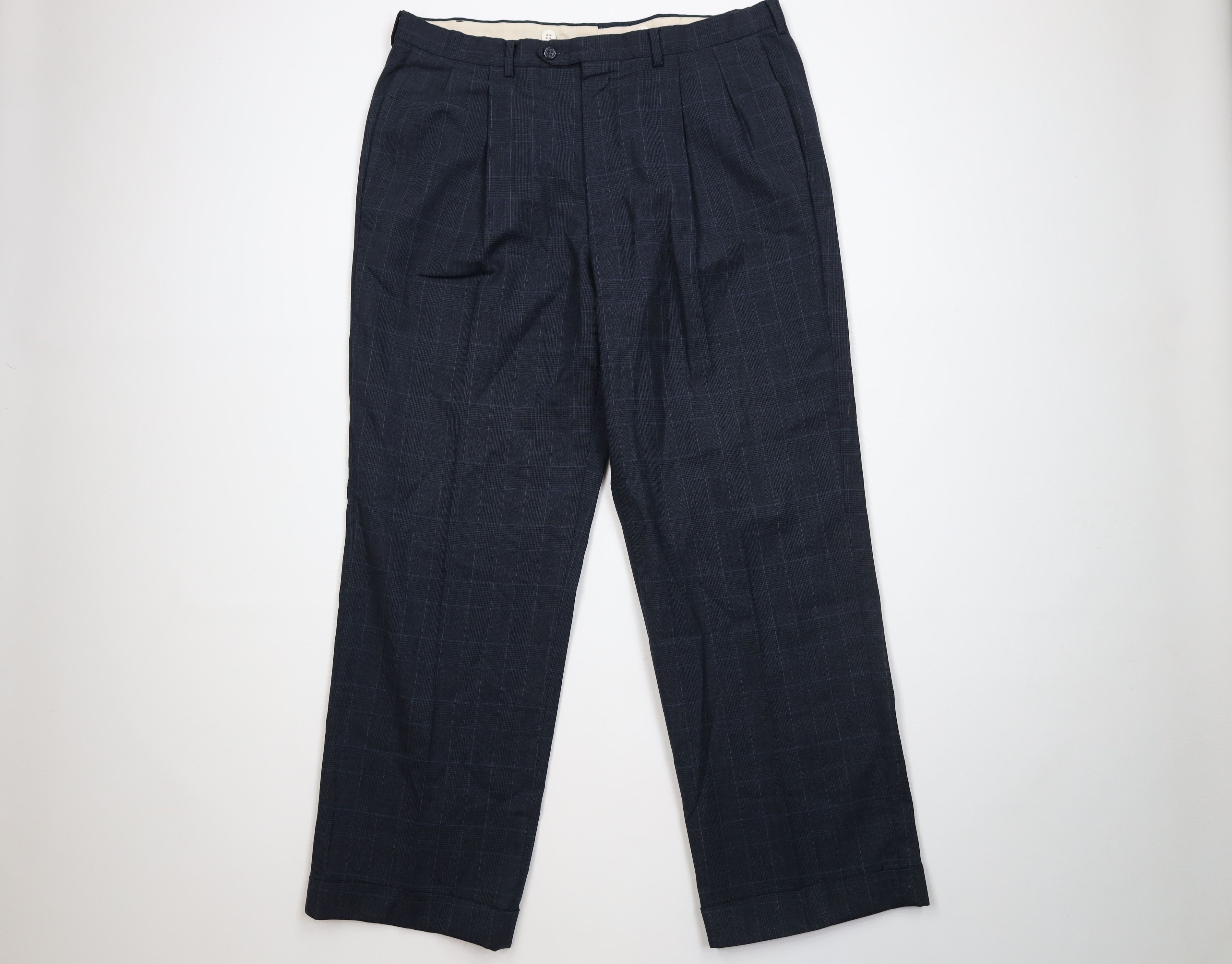 Vintage Vintage 70s Streetwear Wide Leg Chino Pants Plaid USA Size US 36 / EU 52 - 1 Thumbnail