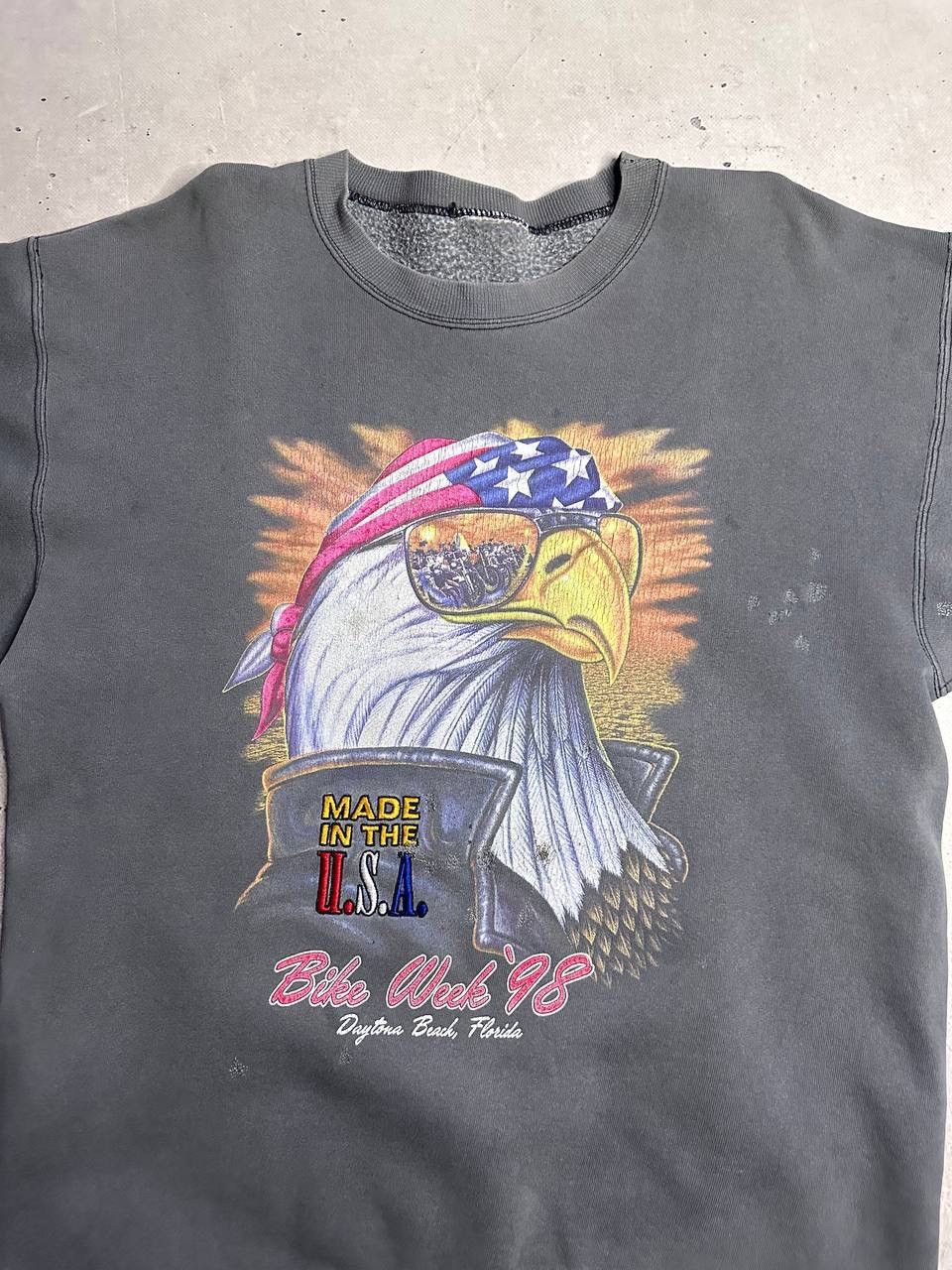 Harley Davidson Vintage Bike Week 98 Eagle MOTO Sweatshirt Daytona USA Y2K Size US L / EU 52-54 / 3 - 6 Thumbnail