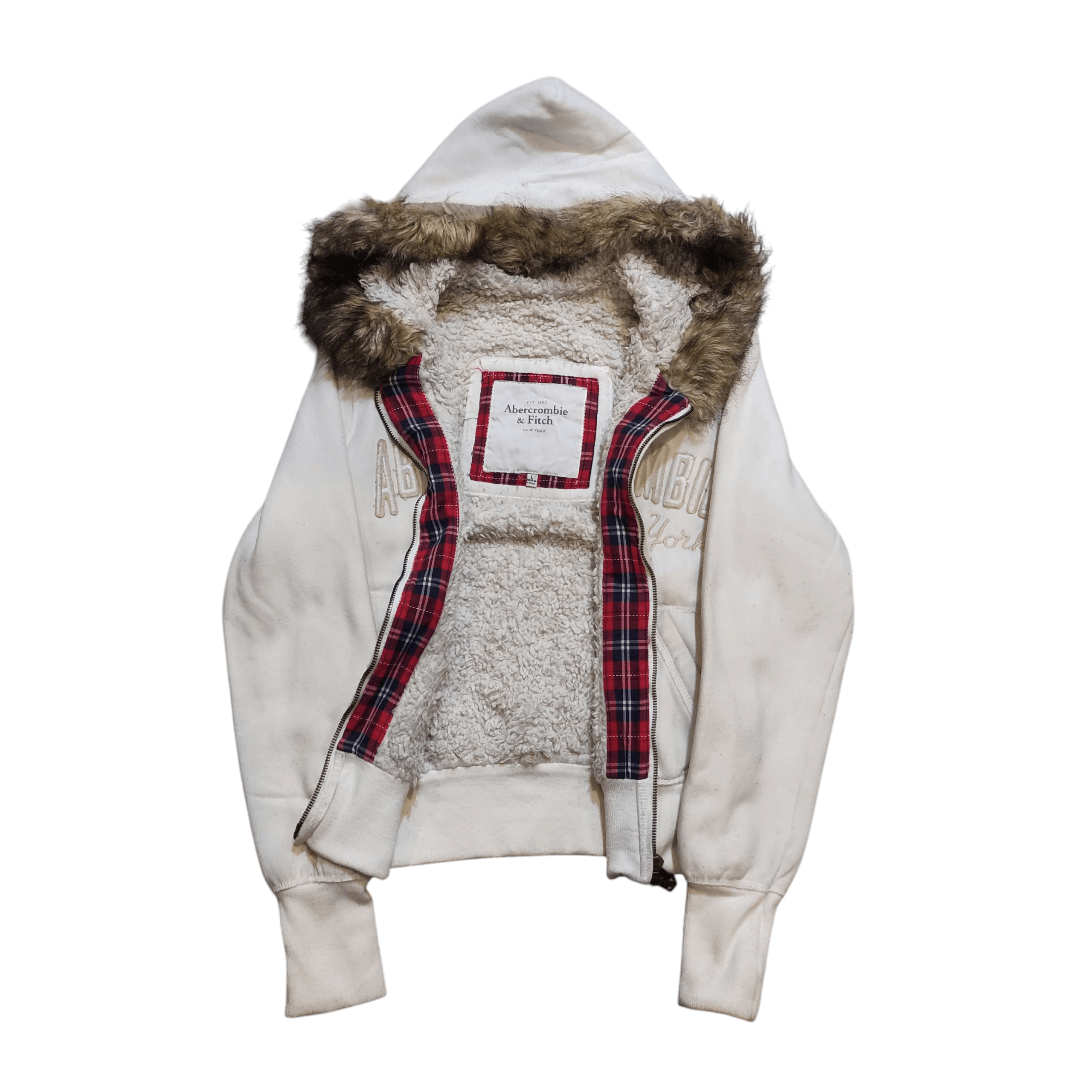 Abercrombie Fur Y2K Zipper Hoodie 2000s