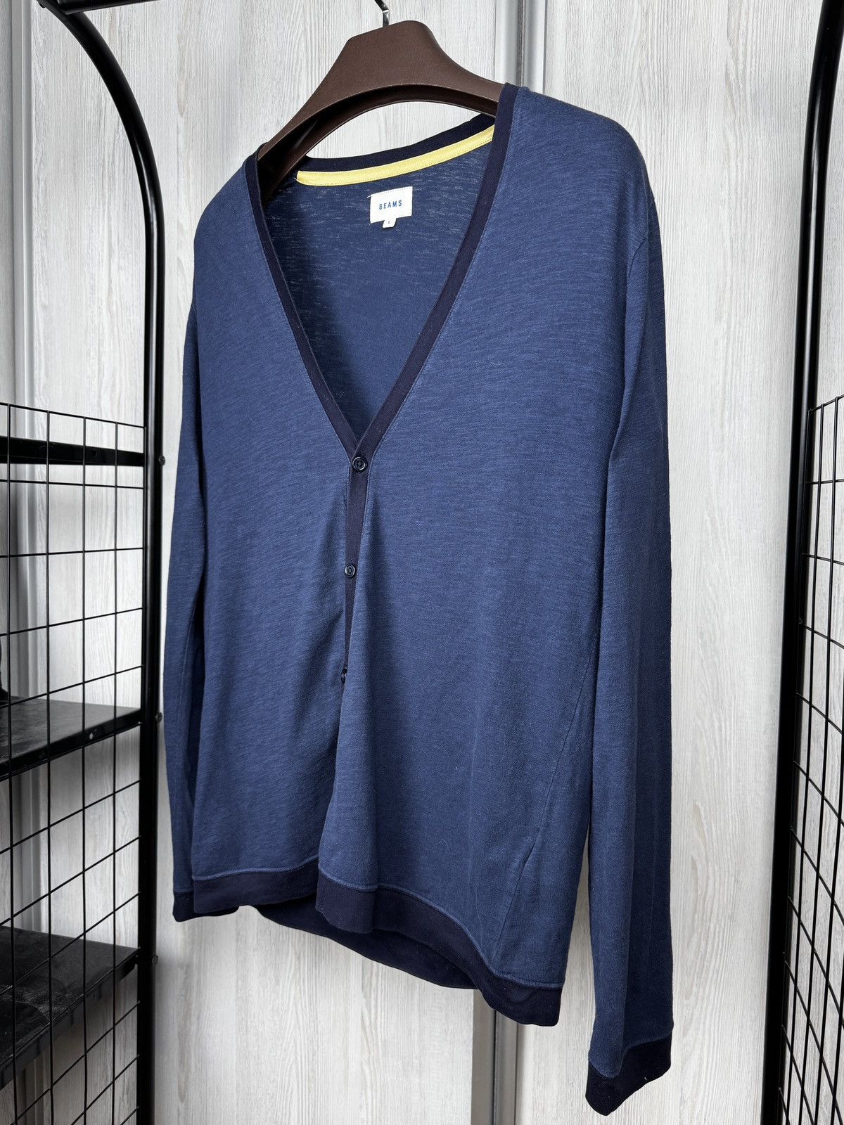 Beams Japan Beams Japan classic knitted cotton v-neck cardigan Size US L / EU 52-54 / 3 - 5 Thumbnail