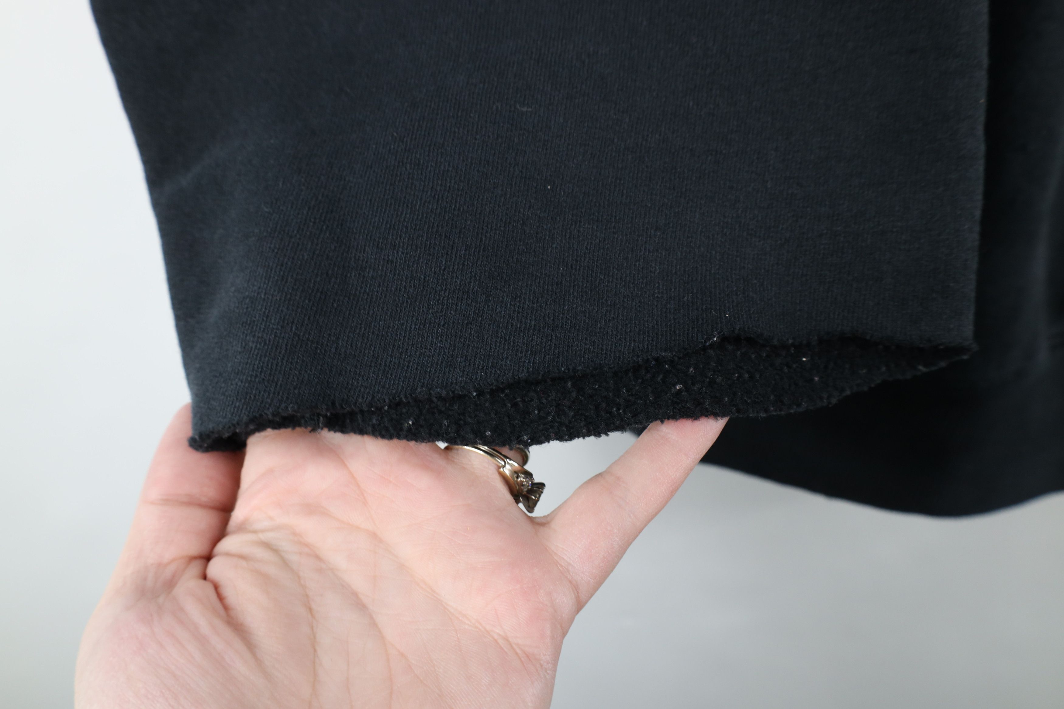 Champion × Vintage Vintage 90s Champion Cut Off Crewneck Sweatshirt Black Size US L / EU 52-54 / 3 - 8 Thumbnail
