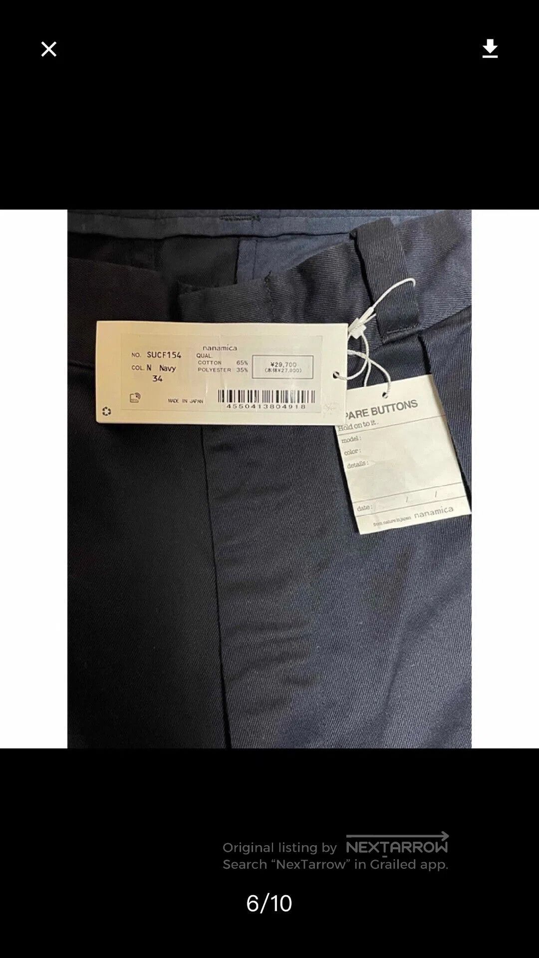 Nanamica Nanamica Double Pleat Chino Pants. Size US 34 / EU 50 - 8 Thumbnail