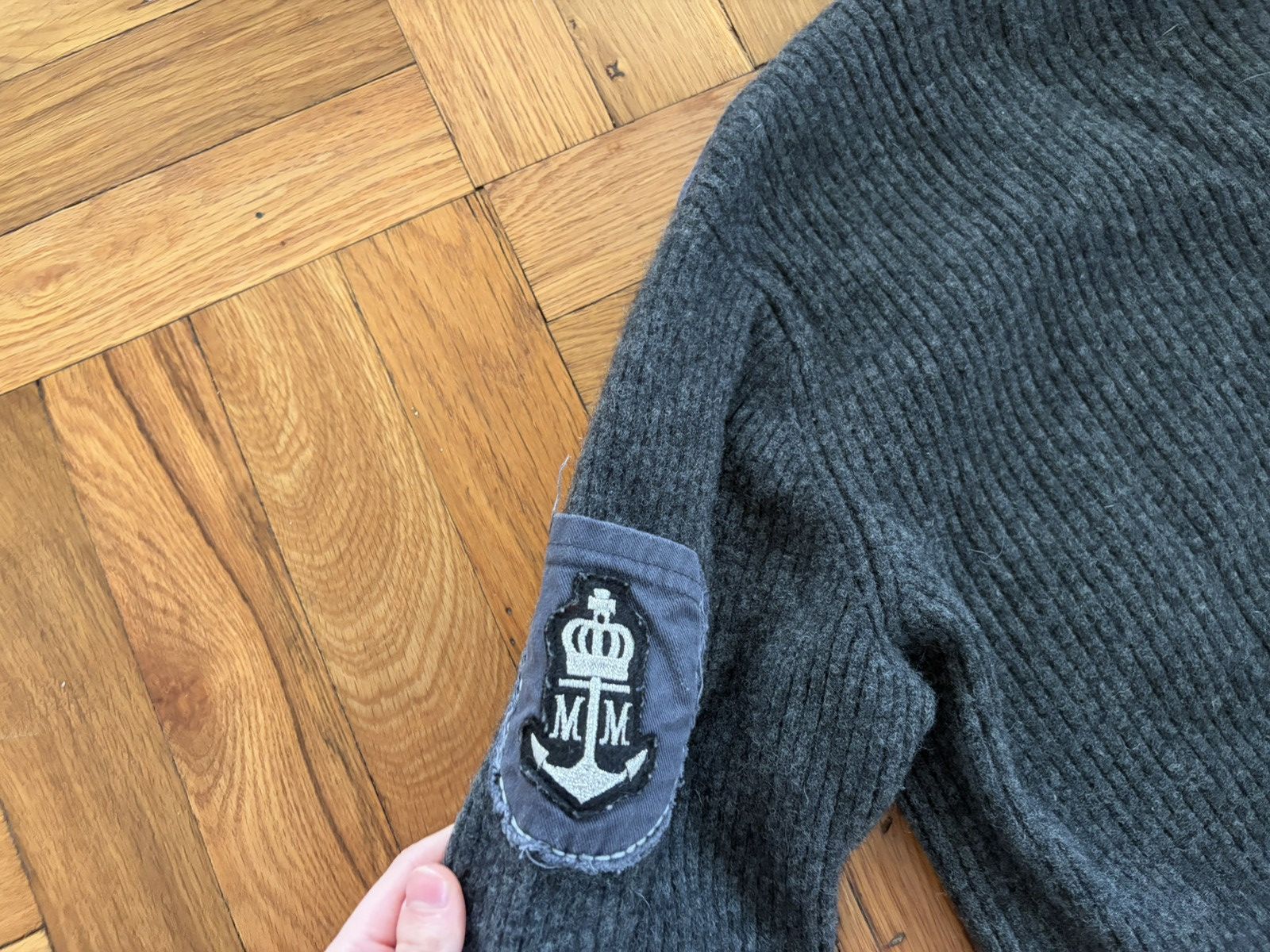 Number (N)ine Semantic Design Wool Sweater Sailor Patch Size US M / EU 48-50 / 2 - 4 Thumbnail