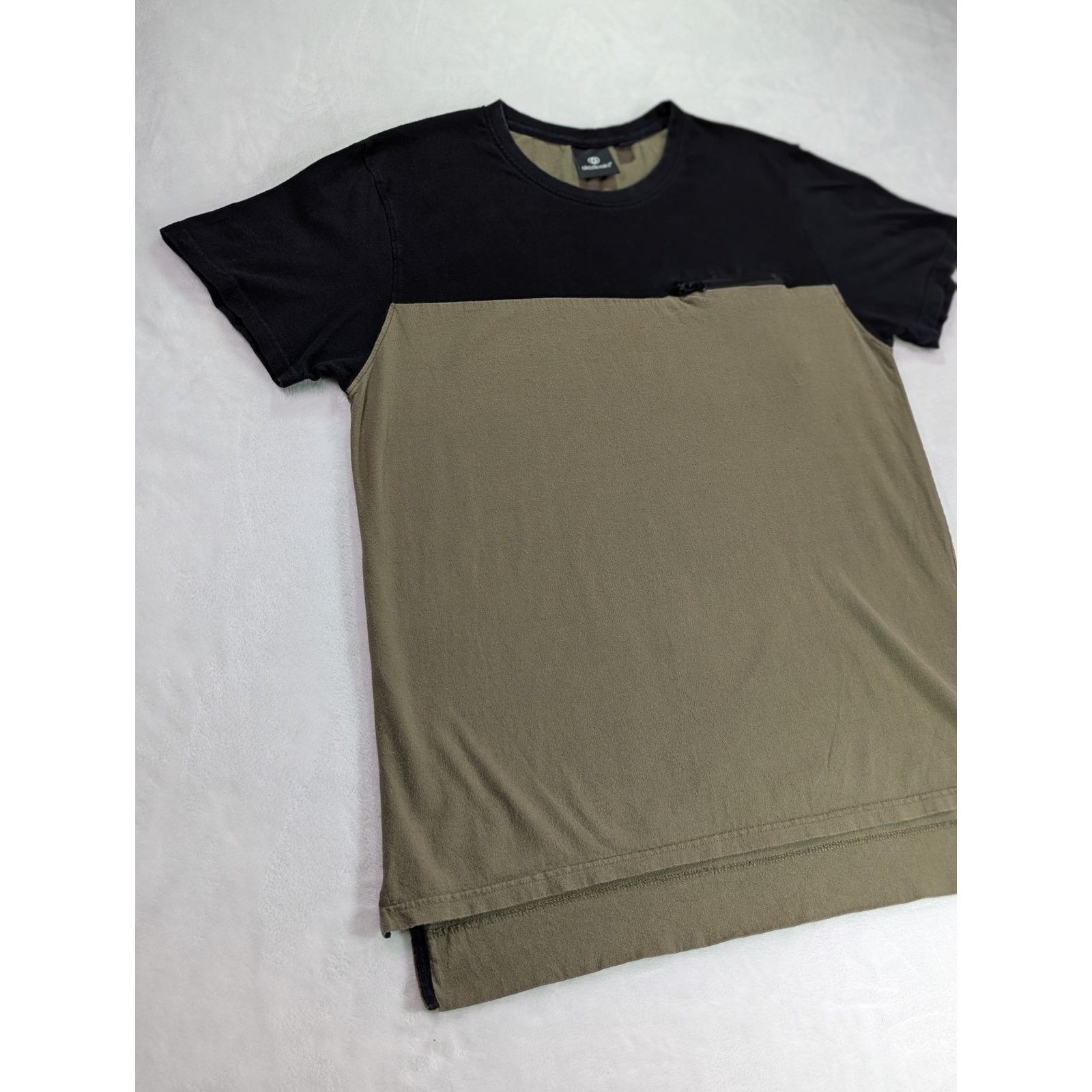 Akademiks Akademiks XL Colorblock T-Shirt Green Black Zipper Pocket Size US XL / EU 56 / 4 - 2 Thumbnail