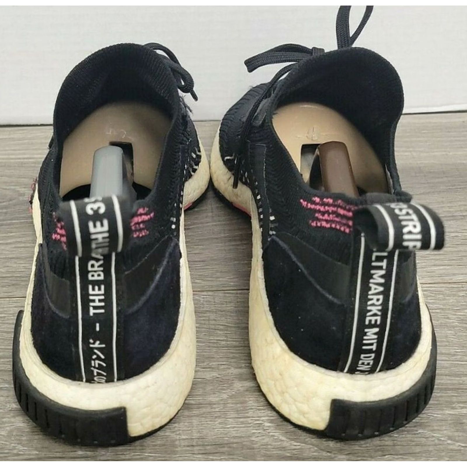 Adidas Adidas NMD Racer PK Primeknit Core Black White Pink Boost Size 8 CQ2441 Size US 8 / EU 41 - 4 Thumbnail