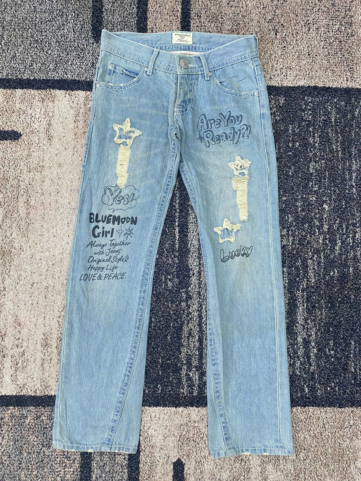 Japanese Brand Japanese Brand Bluemoon Blue Jeans 1993 Are You Ready ?! Size 30" / US 8 / IT 44 - 4 Thumbnail