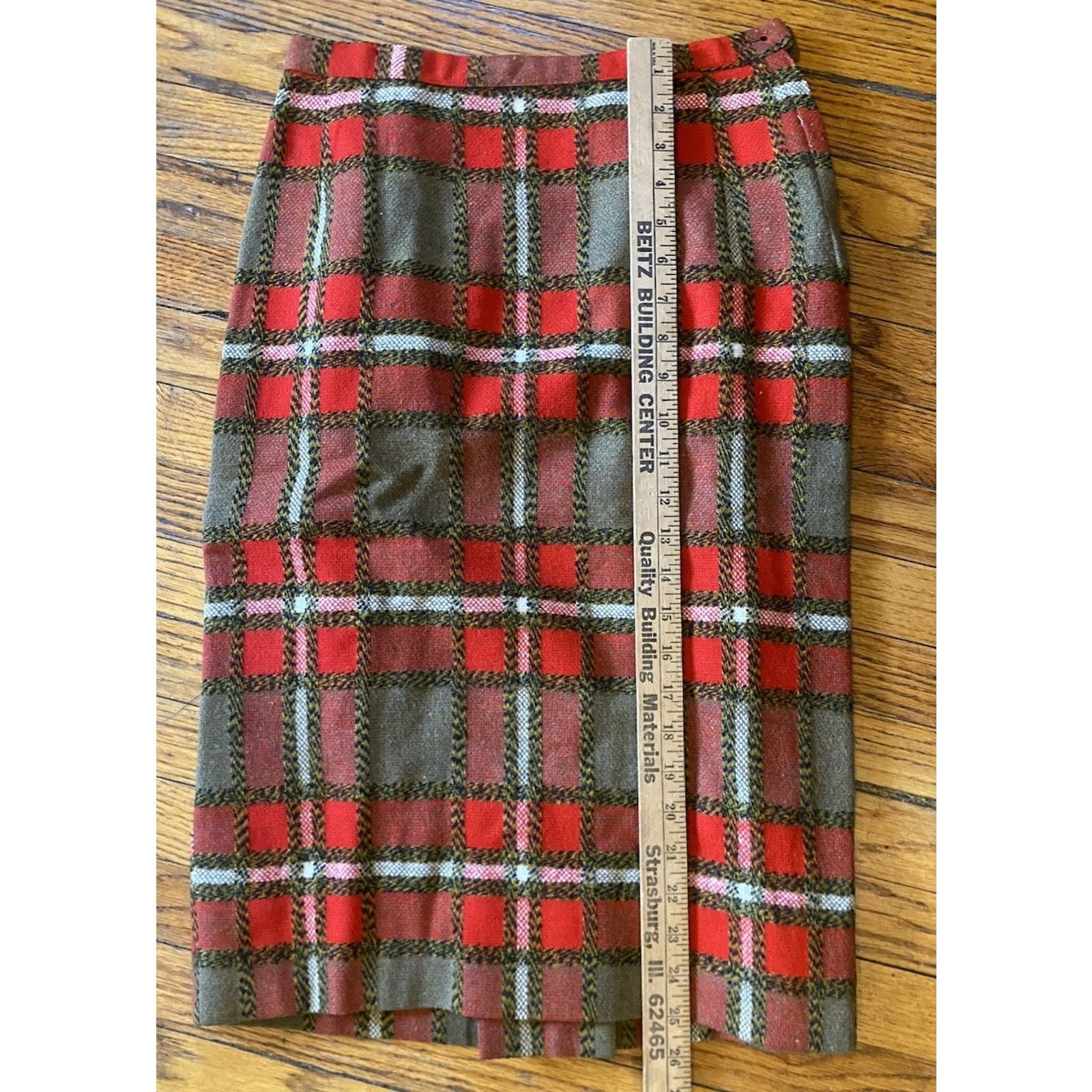 Vintage VTG USA Bobbie Brooks Wool Skirt Plaid Women’s Smaller 13 Size 34" / US 12 / IT 48 - 5 Thumbnail