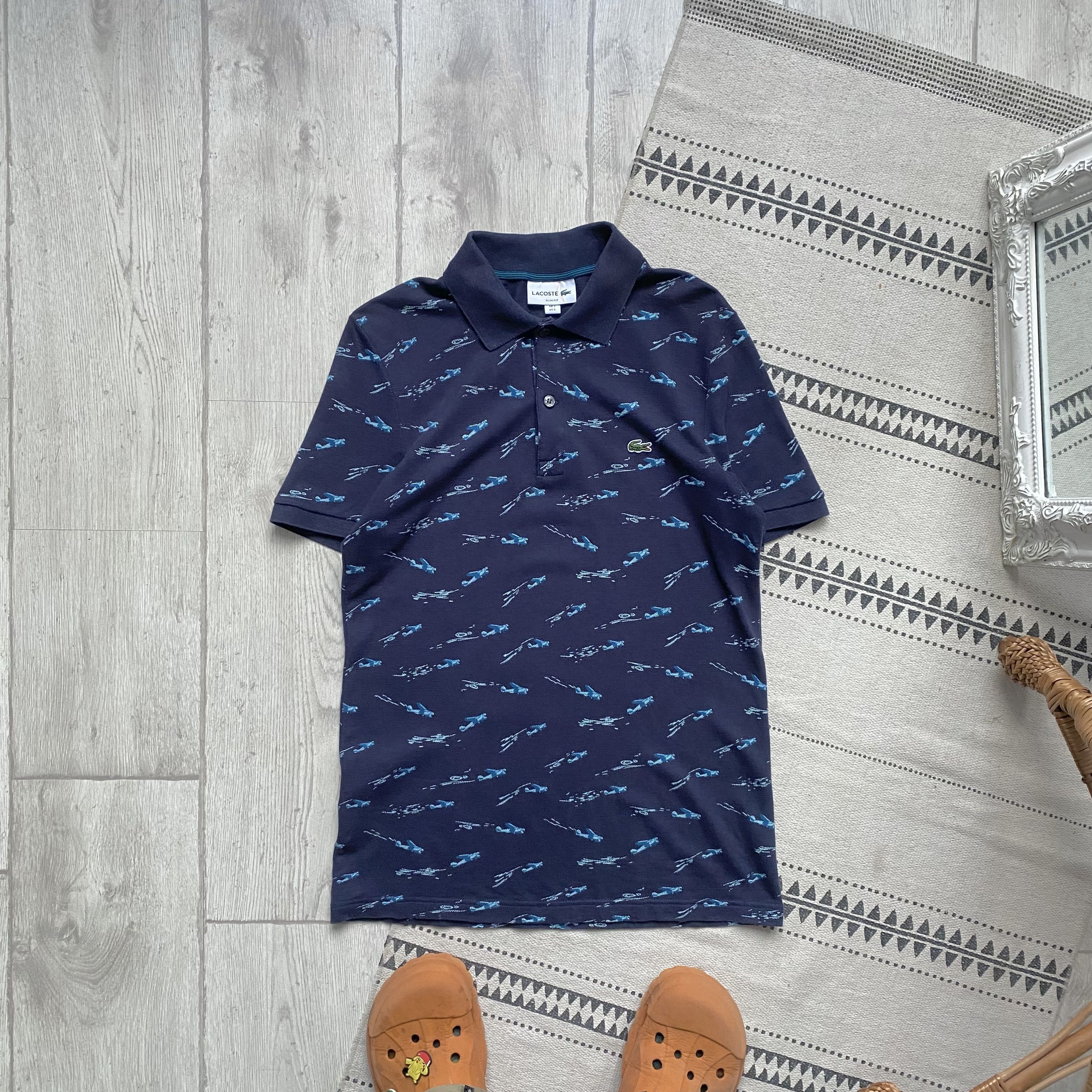 Lacoste 🐊Luxury Lacoste linen Polo t-shirt monogram Size US XS / EU 42 / 0 - 1 Thumbnail