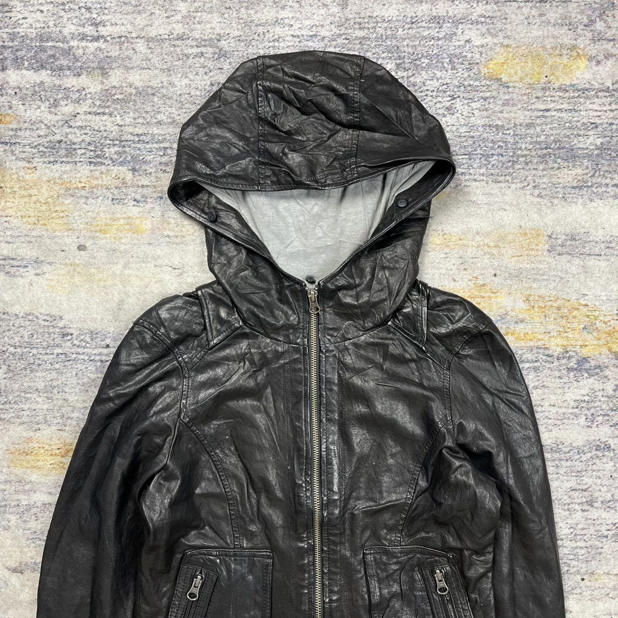 Japanese Brand Sistematic hooded biker leather jacket vkei style Size US XS / EU 42 / 0 - 4 Thumbnail