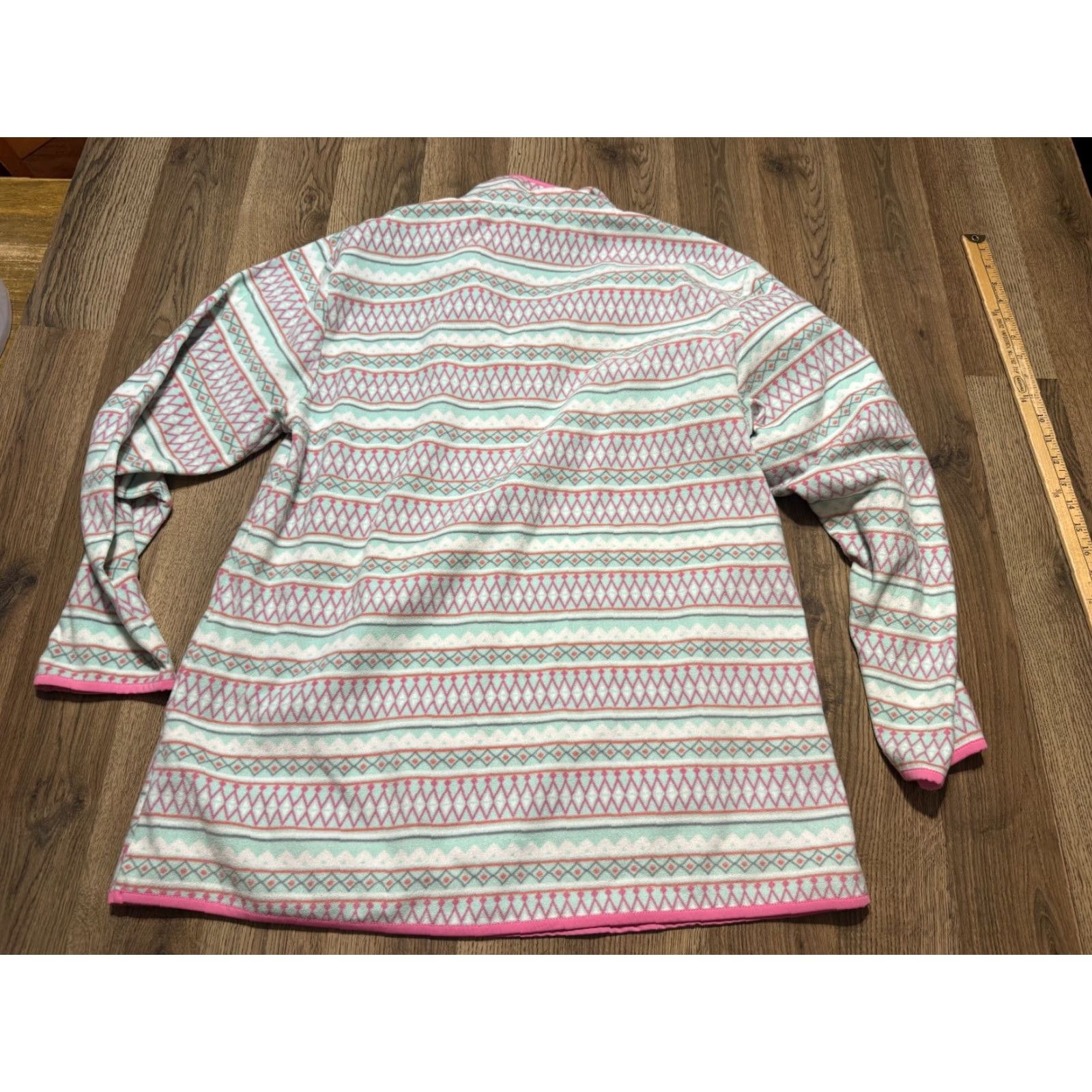 Vintage Love & Pineapples Sweater Women's XL Pink Quarter Zipper Knit Pullover Size XL / US 12-14 / IT 48-50 - 2 Thumbnail
