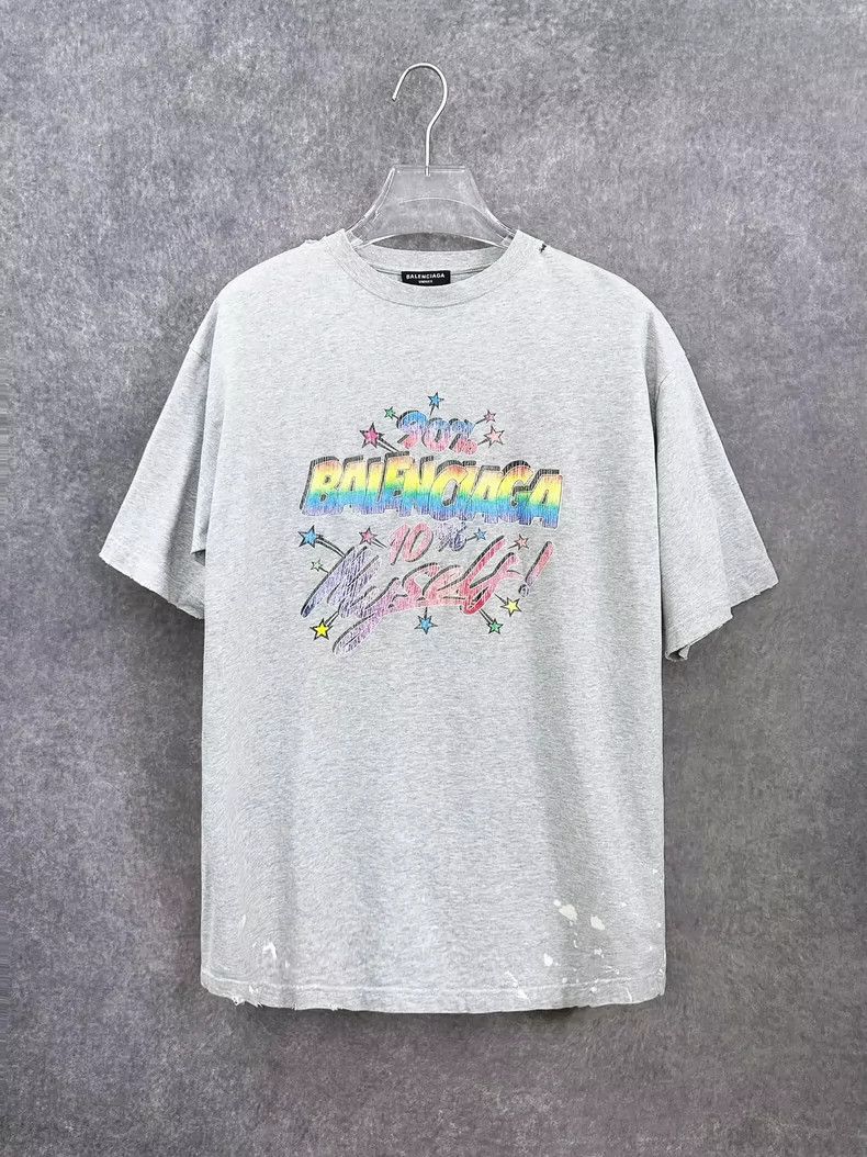 Balenciaga Balenciaga Logo letter printing holes to make old round ne Size US XS / EU 42 / 0 - 1 Thumbnail