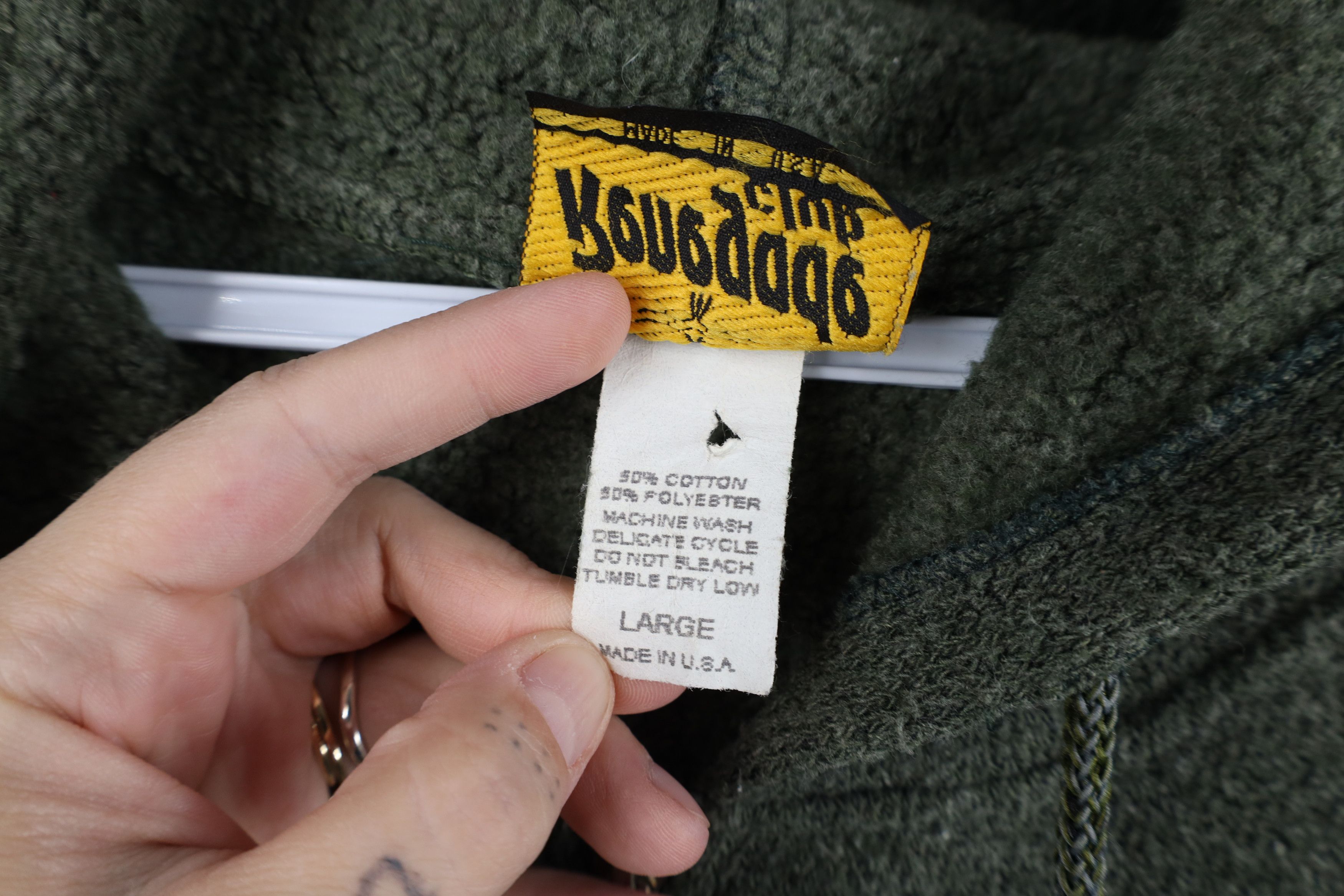 Vintage Vintage 90s State Park Terry Cloth Full Zip Hoodie Green USA Size US L / EU 52-54 / 3 - 9 Thumbnail