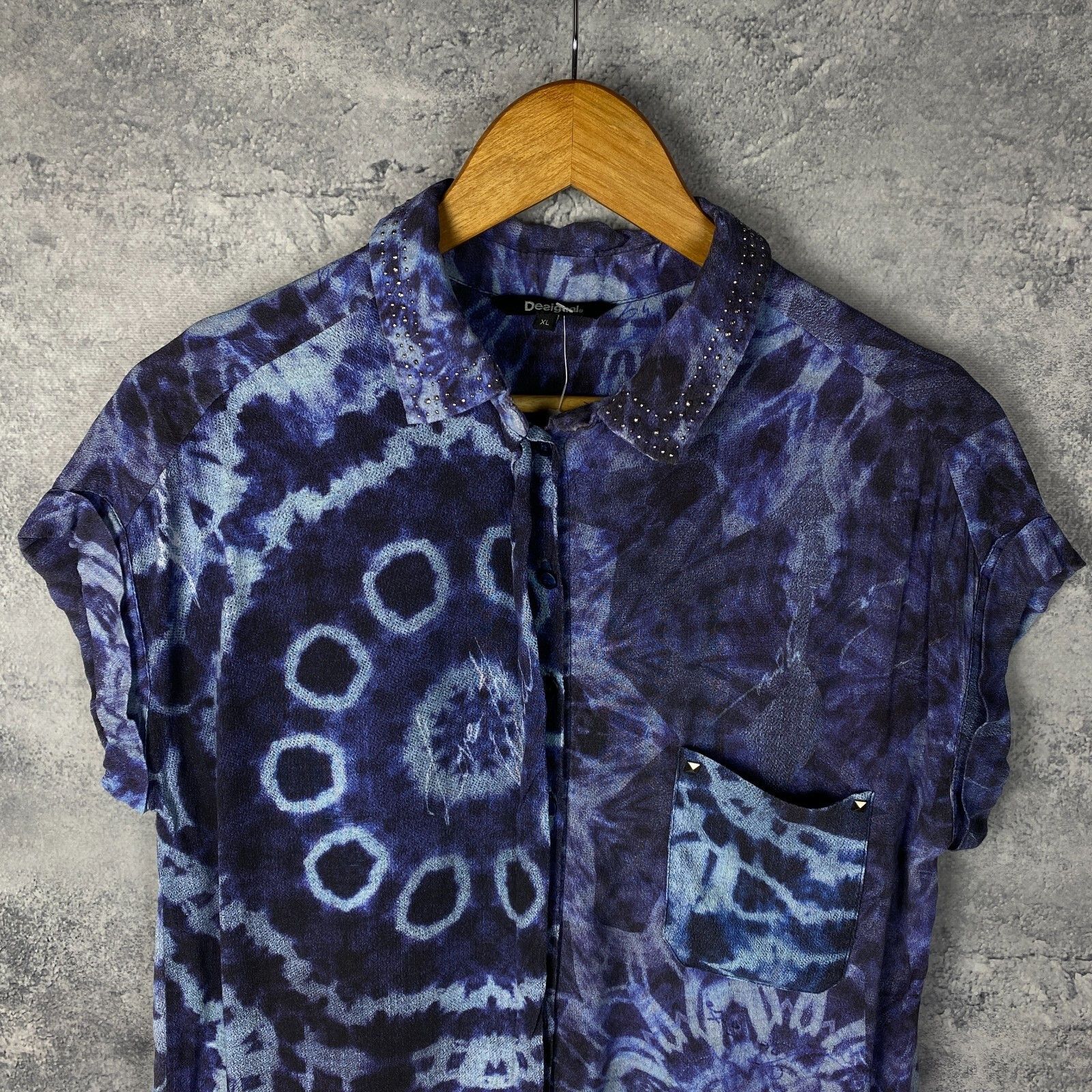 Desigual Desigual Shirt Women's Size XL Multicolor Short Sleeve ` Size XL / US 12-14 / IT 48-50 - 2 Thumbnail