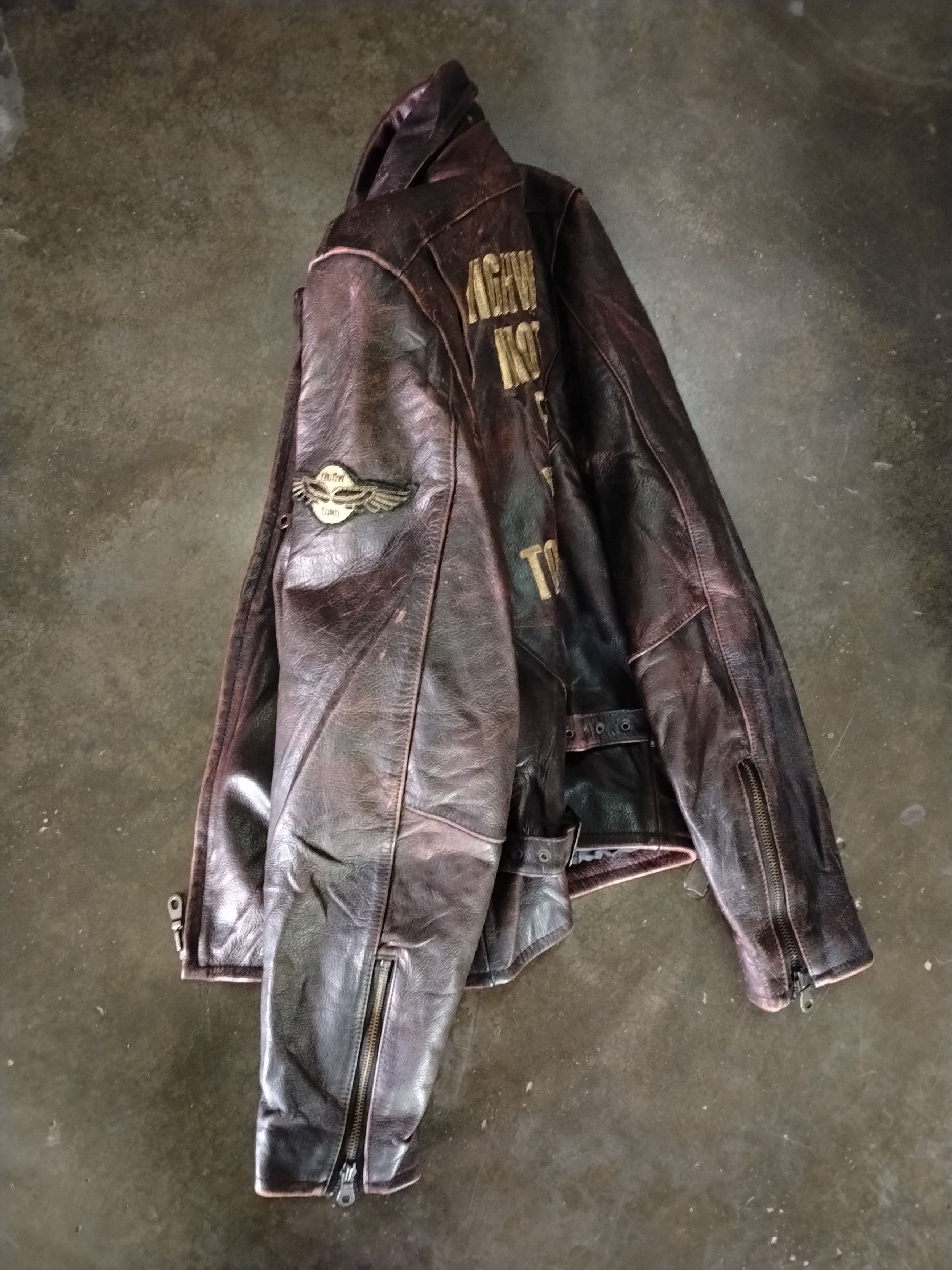 YELLOW CORN Yellow Corn Patina Distressed Leather Jacket Size US M / EU 48-50 / 2 - 4 Thumbnail
