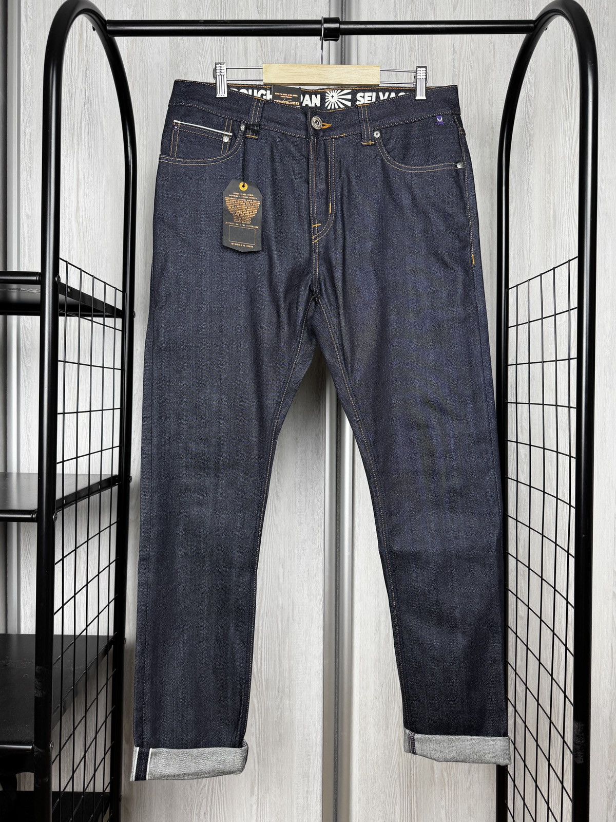 Other Upper Class Denim Rough Japan Selvage 12 oz Raw T3T Kurabo Size US 33 - 3 Thumbnail