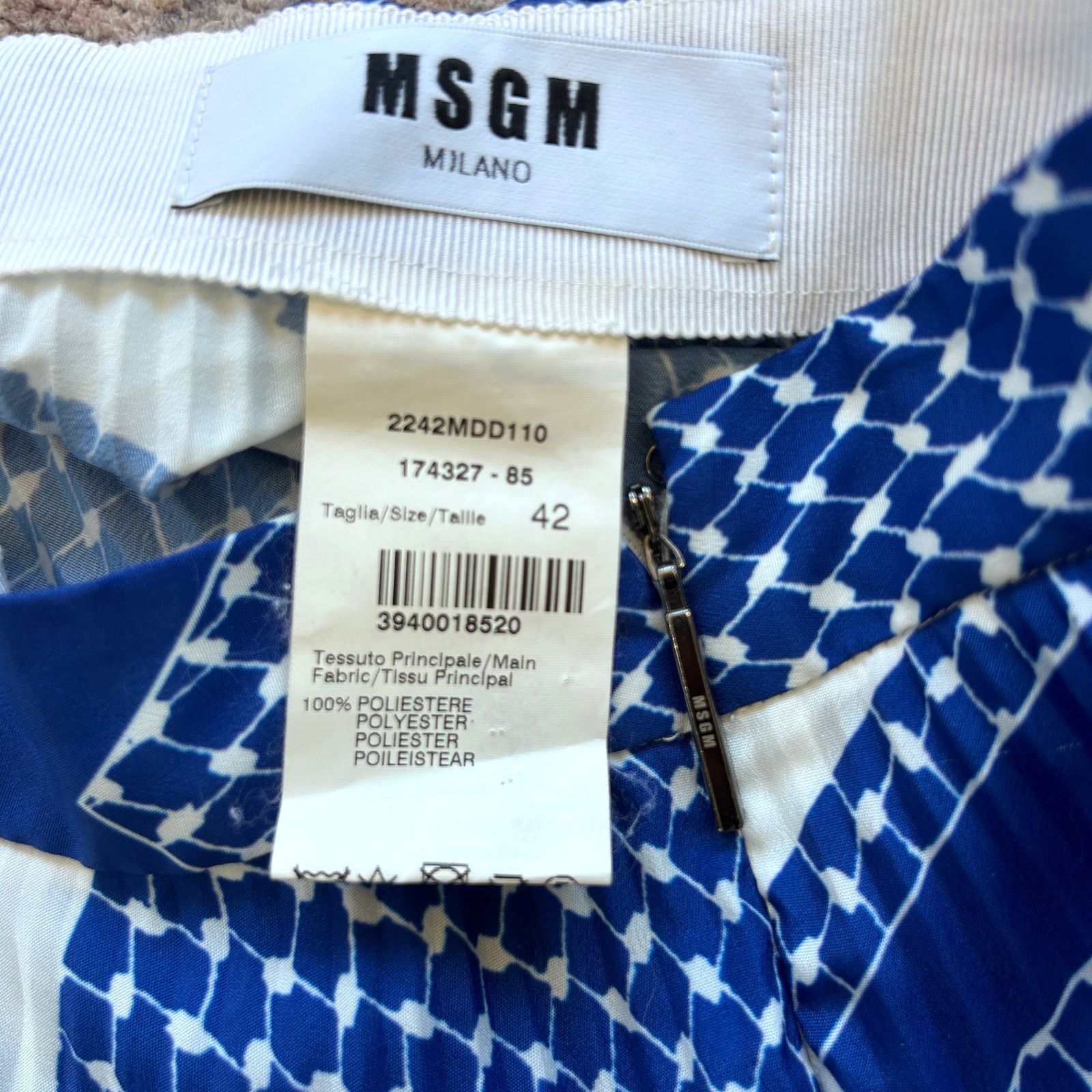 MSGM MSGM Pleated Skirt 42 8 US Blue White Plaid Avant Garde Twee Size 30" / US 8 / IT 44 - 13 Thumbnail
