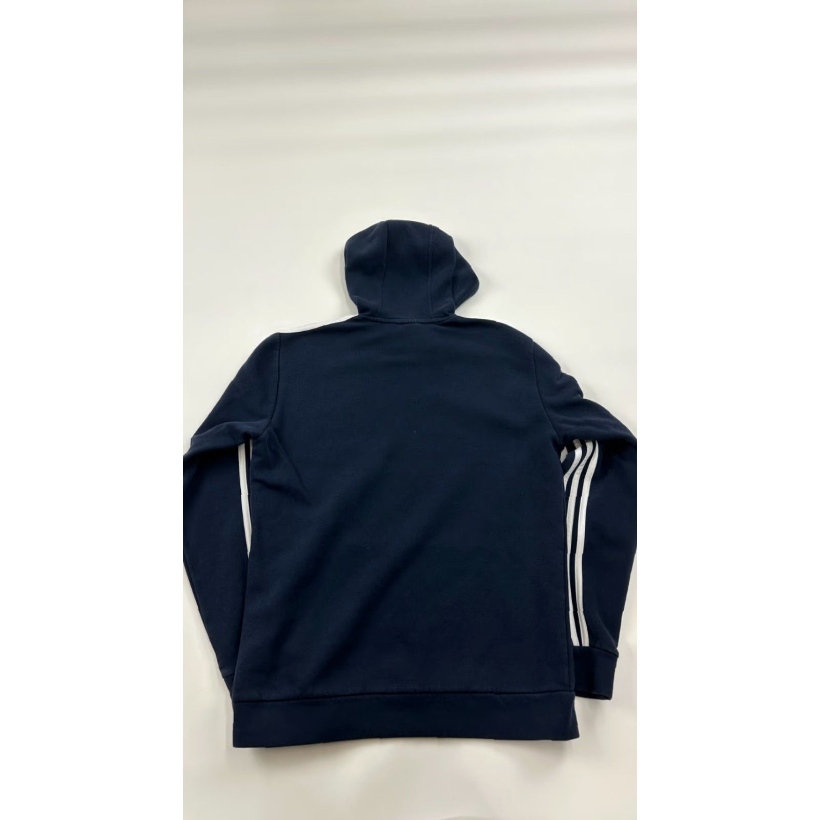 Adidas Adidas Hoodie Mens Medium Blue Striped Pullover Sweatshirt 3 Stripe Logo Kangaroo Pocket Outdoor Size US M / EU 48-50 / 2 - 2 Thumbnail