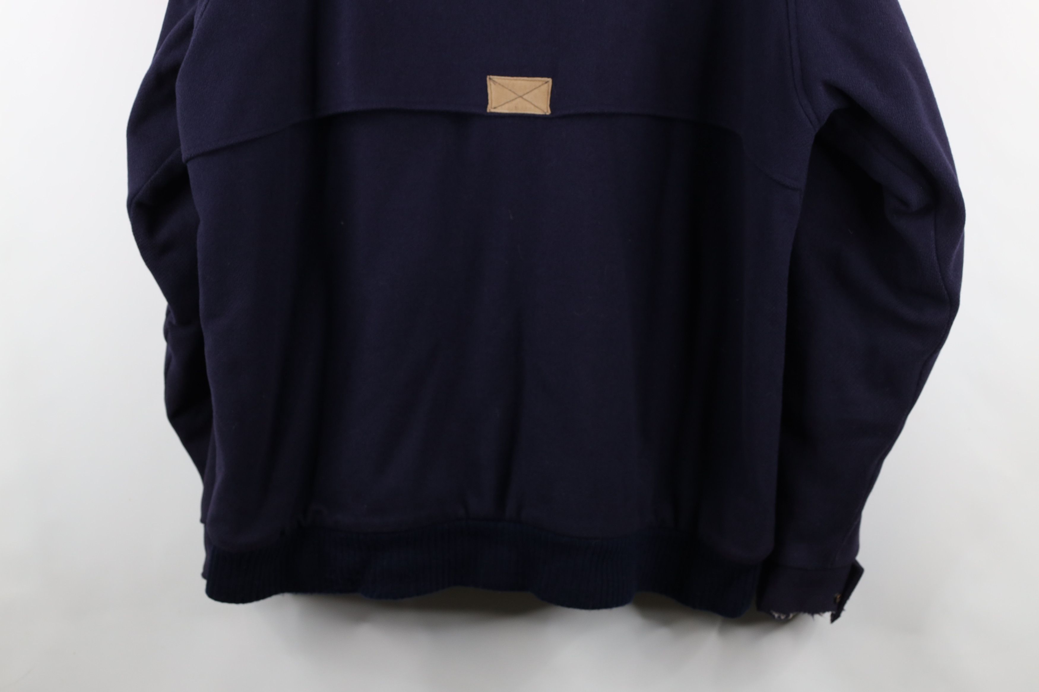 Vintage × Woolrich Woolen Mills Vintage 90s Woolrich Lined Wool Bomber Jacket Navy Blue USA Size US XL / EU 56 / 4 - 15 Thumbnail