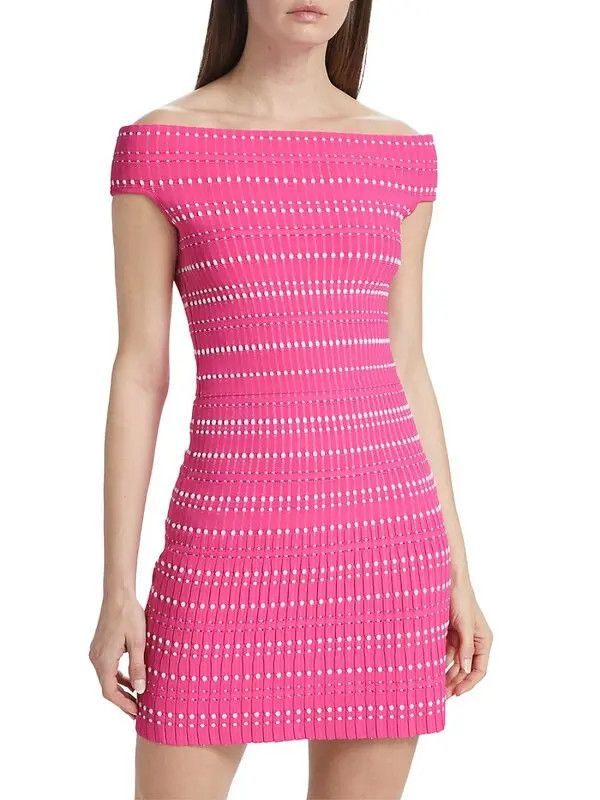 Alexander McQueen o1y0325 Mini Dress in Fuchsia Size S / US 4 / IT 40 - 2 Thumbnail