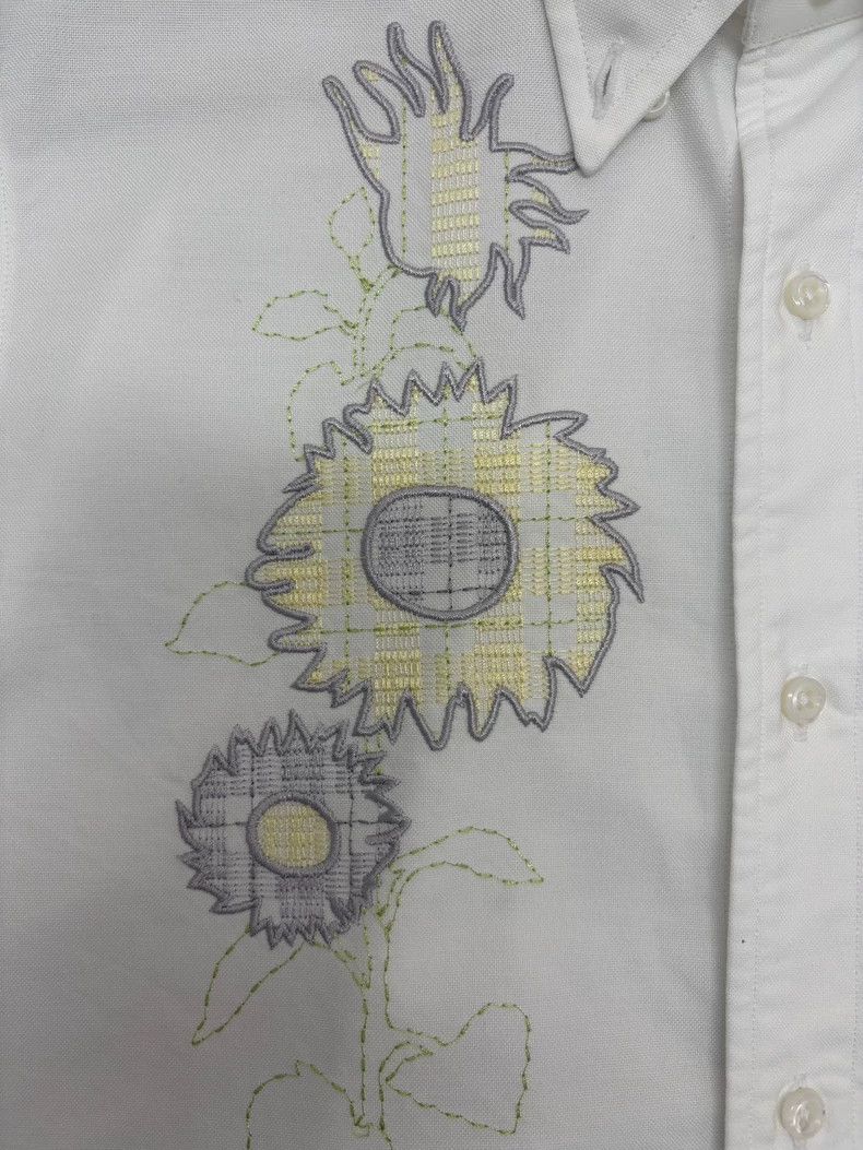 Thom Browne Thom Browne Floral embroidered white shirt Size US M / EU 48-50 / 2 - 4 Thumbnail