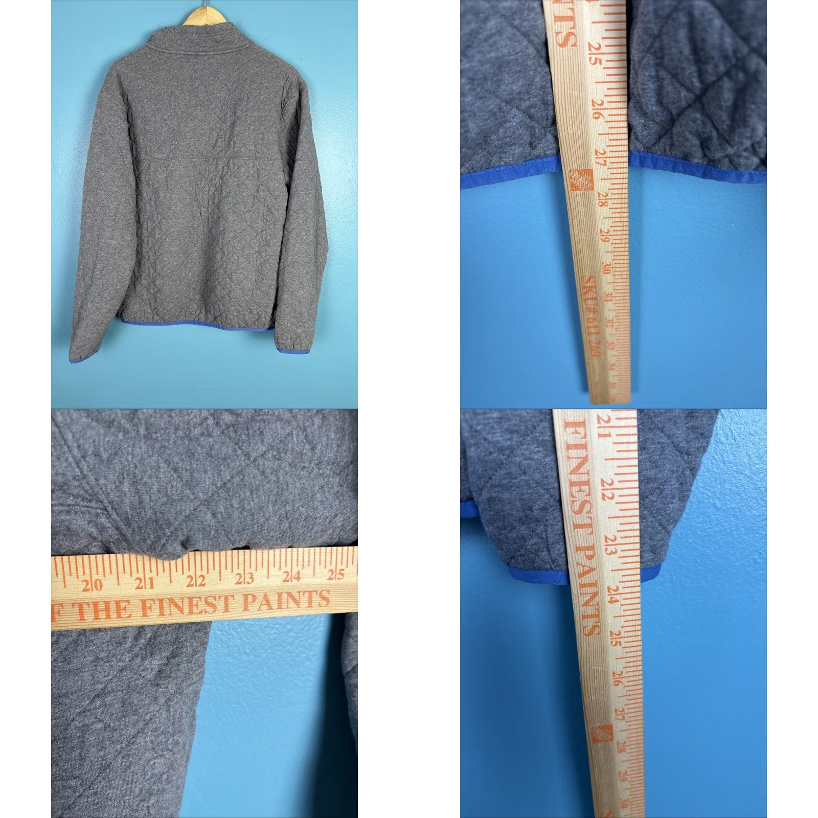 Patagonia Patagonia Pullover Jacket Mens Large Gray Quilted Snap-T Cotton Fleece Size US L / EU 52-54 / 3 - 8 Thumbnail