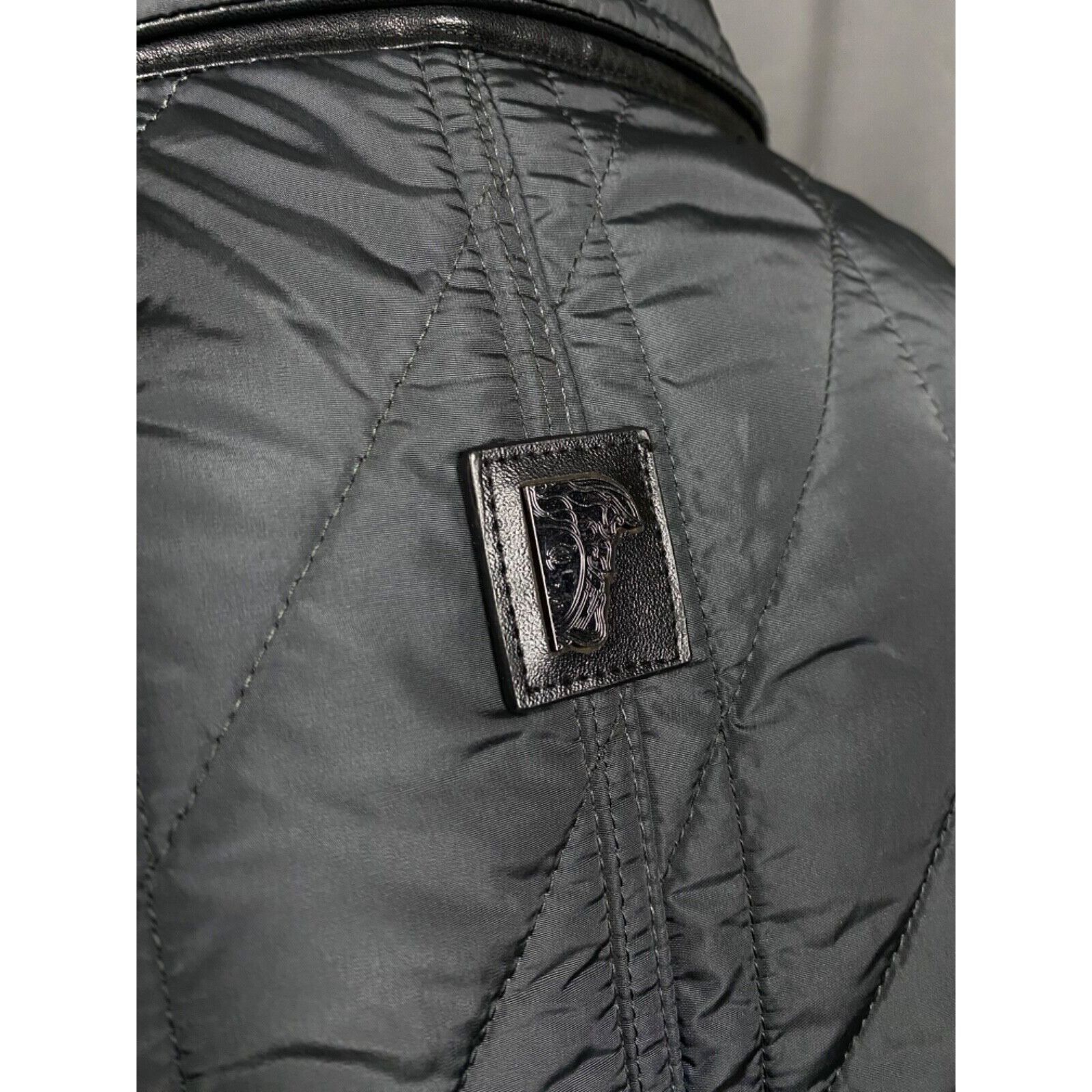 Versace MINT! Versace Collection Men's Dark Gray Quilted Sportcoat J Size US M / EU 48-50 / 2 - 10 Thumbnail