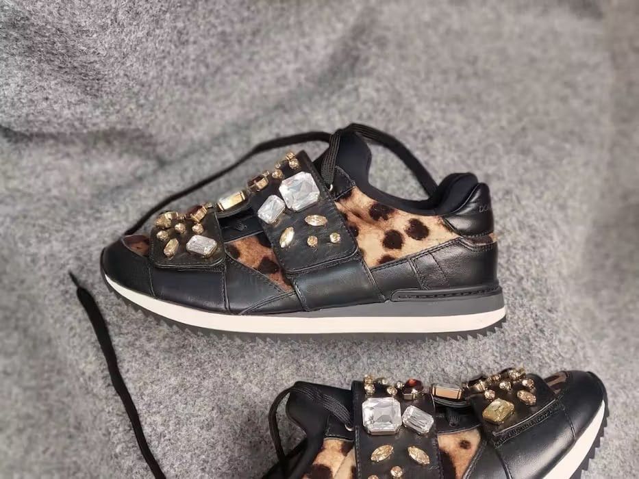 Dolce & Gabbana Dolce & Gabbana Leopard pattern stones velutto Sneakers Size US 9.5 / IT 39.5 - 11 Thumbnail