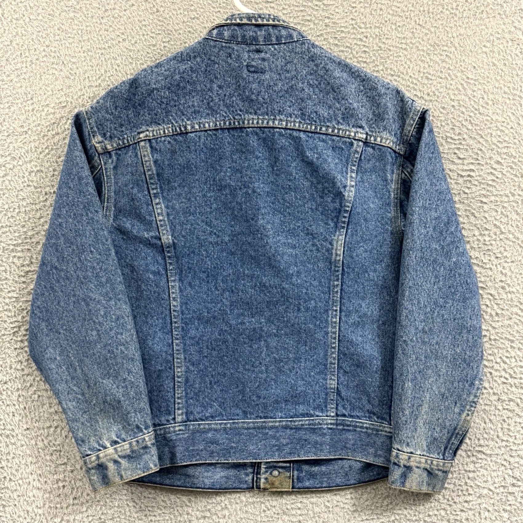 Lee VINTAGE Lee Denim Jacket Women Medium Blue 80s Trucker Distress Jean Western USA Jacket Size 32" / US 10 / IT 46 - 7 Thumbnail
