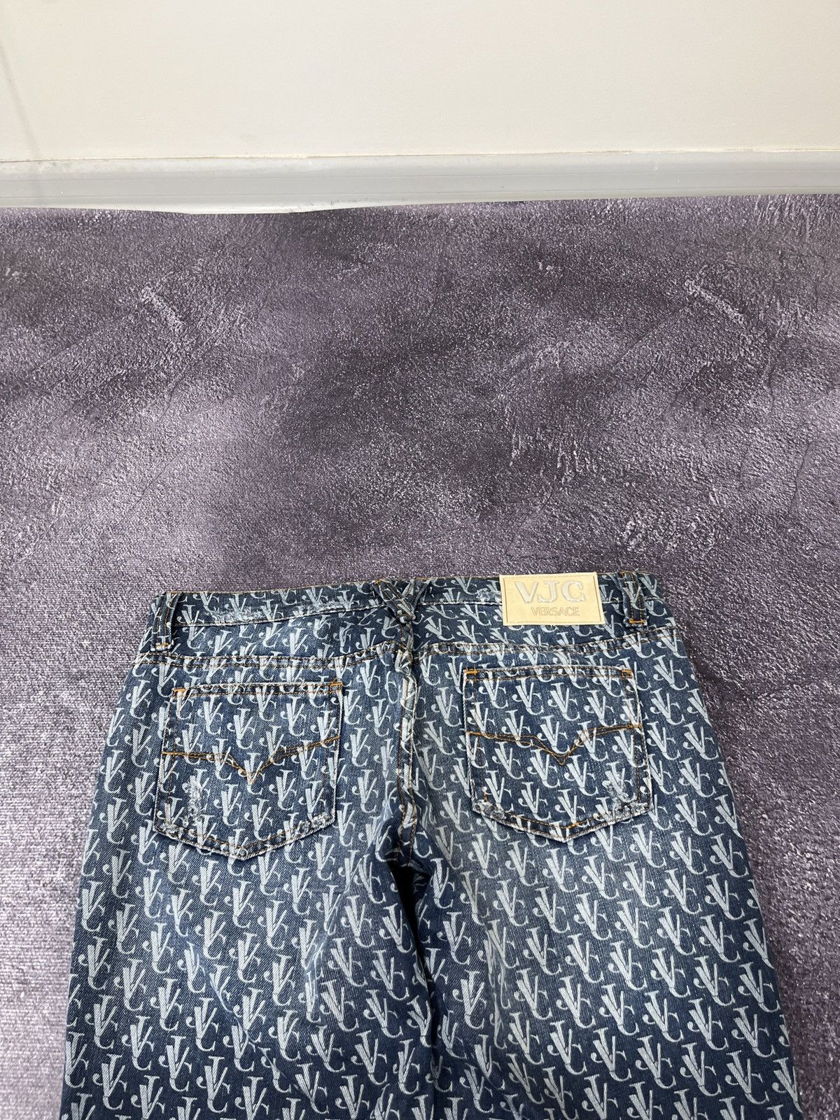 Versace Versace Jeans Couture Monogram Rare Luxury Cropped Jeans Size 29" - 6 Thumbnail